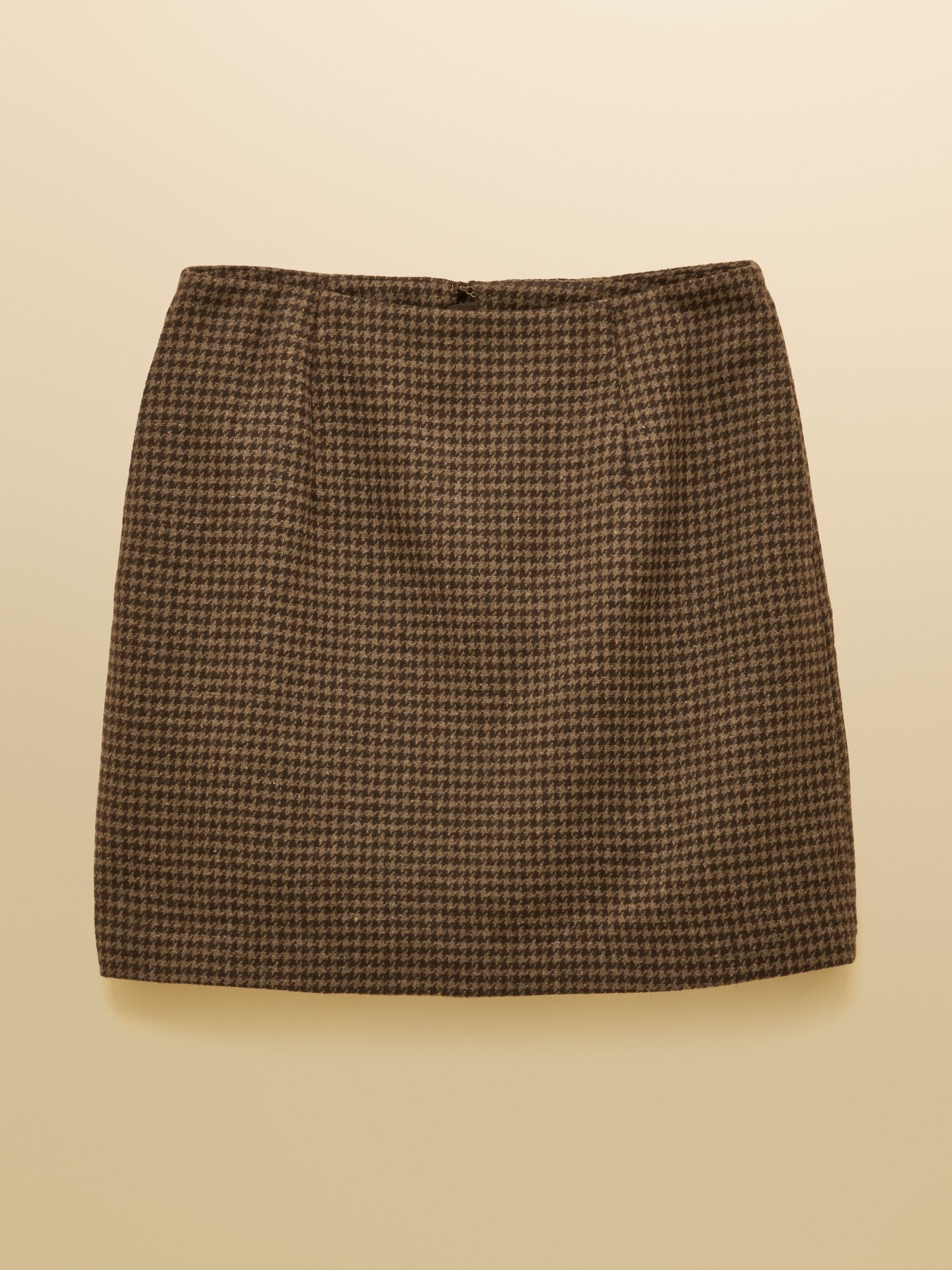 Blyth Brown Houndstooth Tweed Mini Skirt - Image 7 of 7