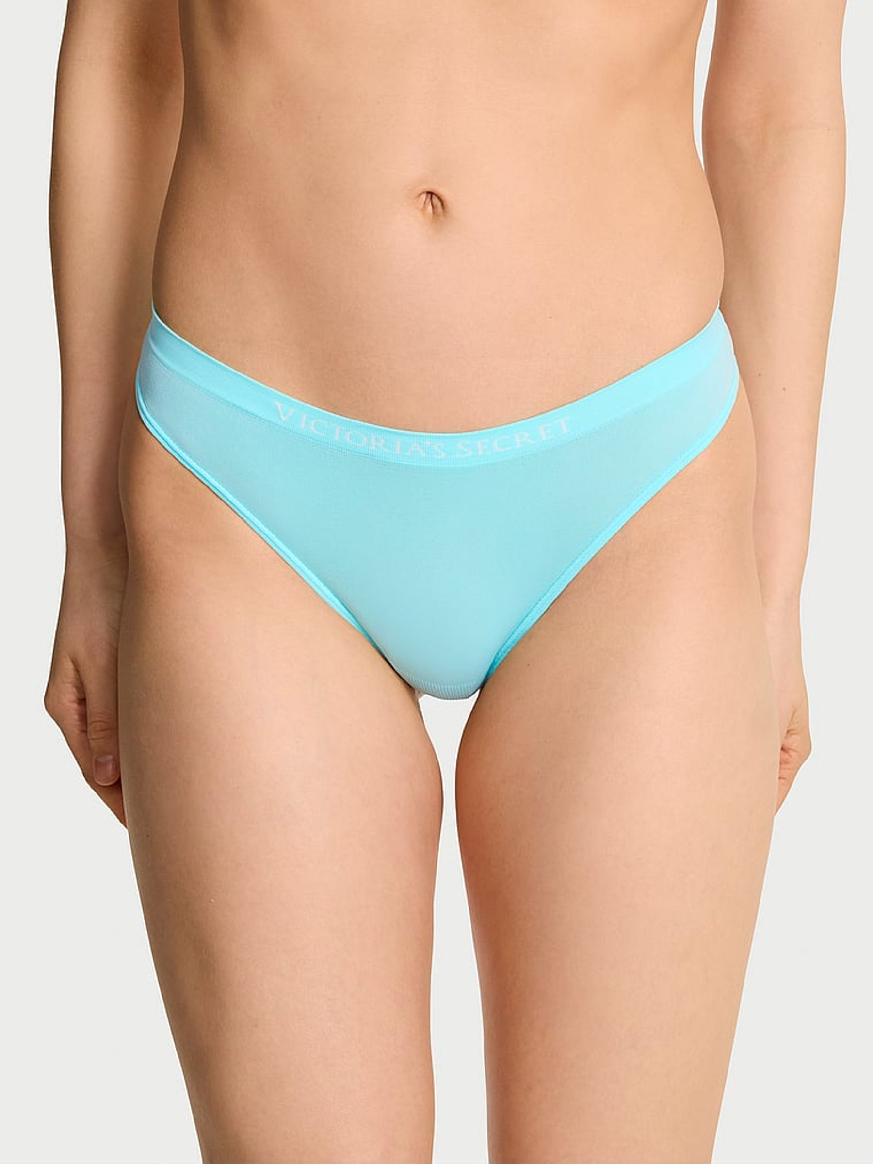 Pure Aqua Blue Thong Knickers - Image 1 of 2