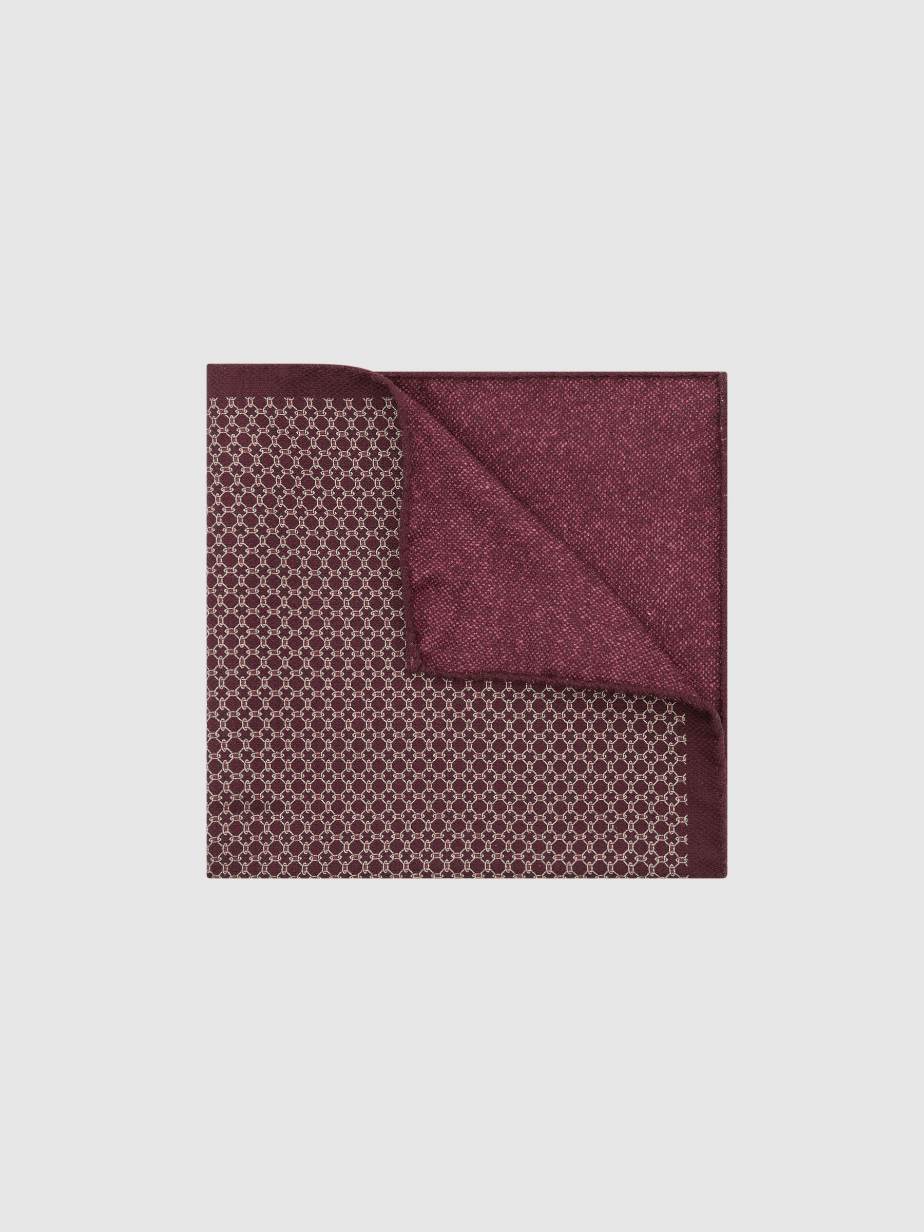 Pocket Square in Burgundy - Image 1 of 3