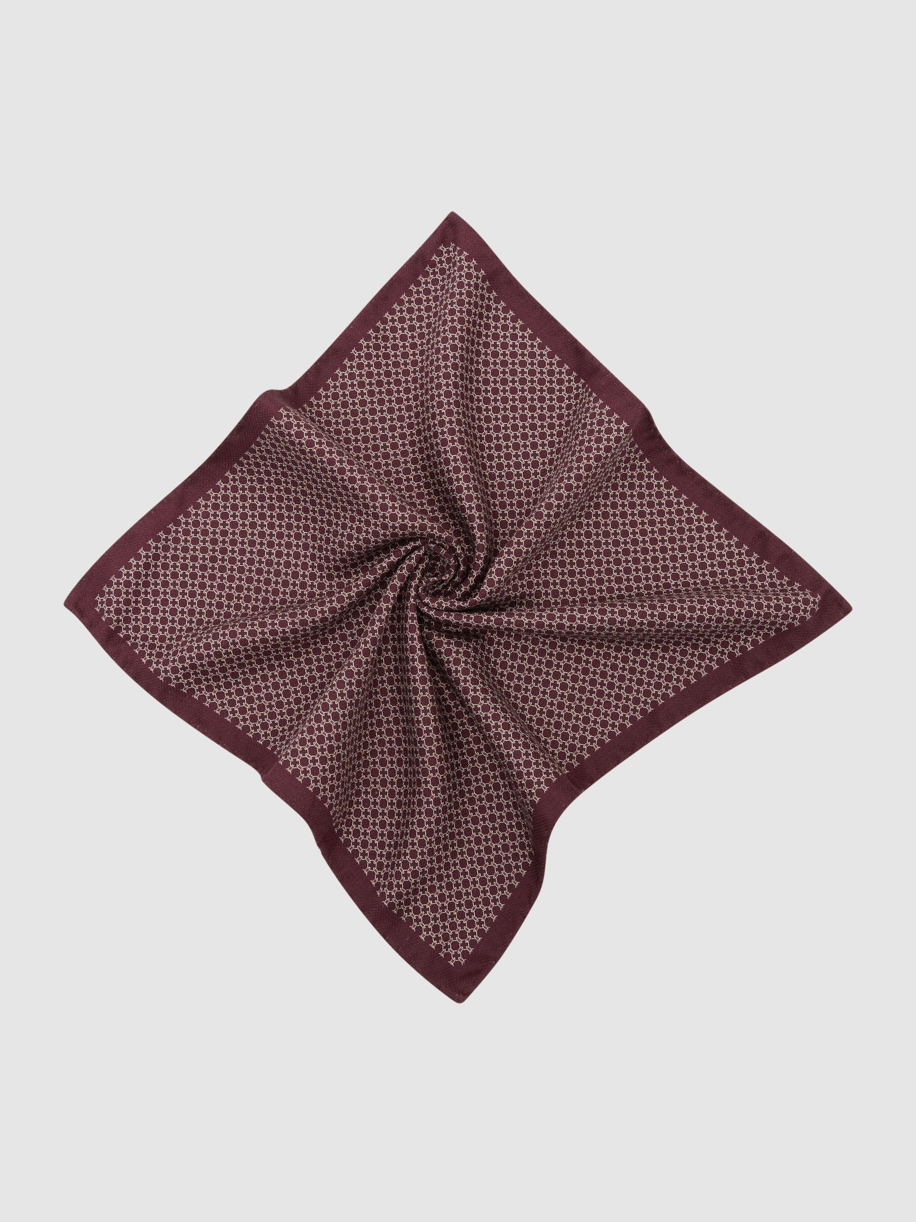 Pocket Square in Burgundy - Image 2 of 3