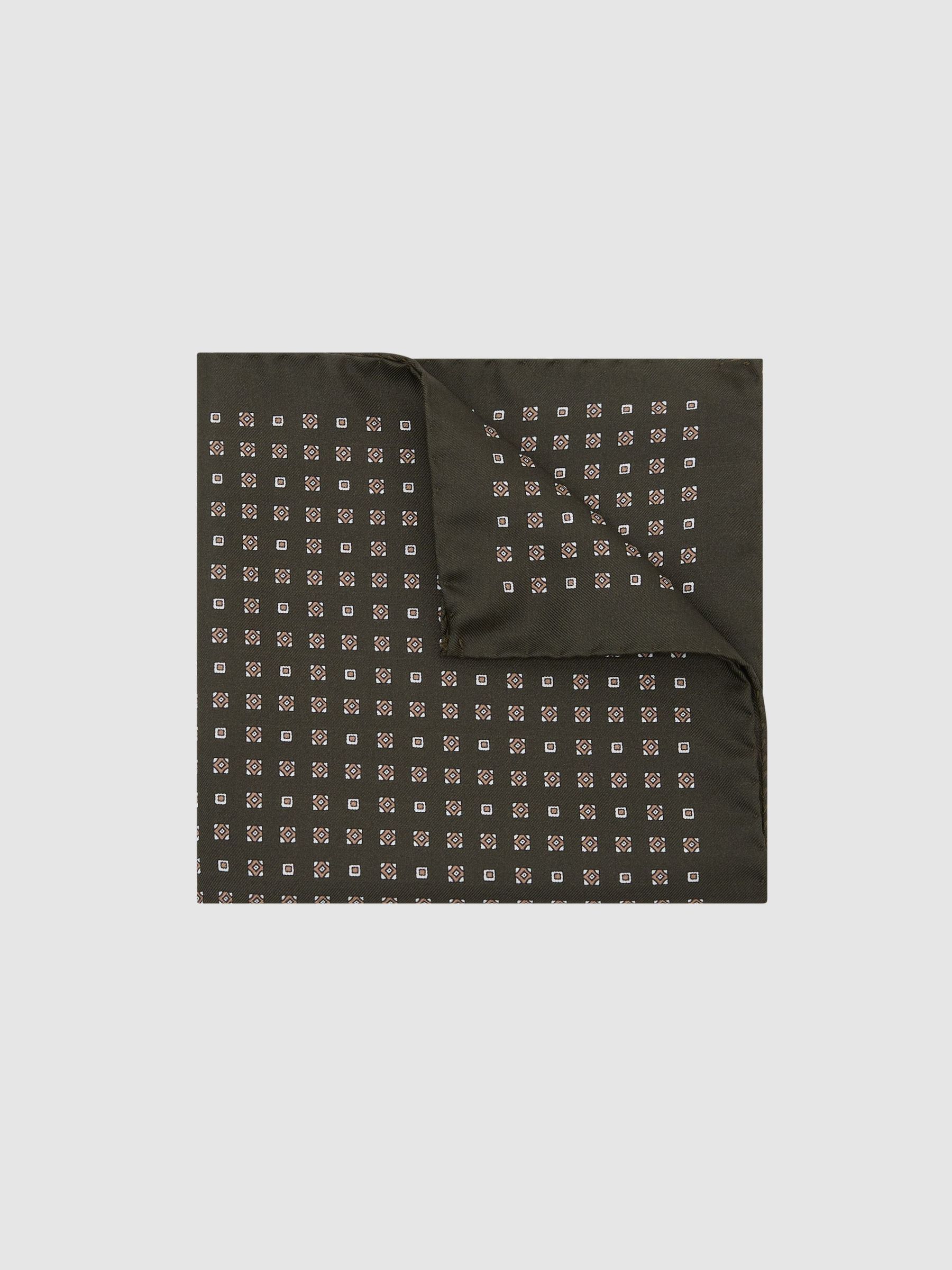 Pocket Square in Khaki Green - Image 1 of 3