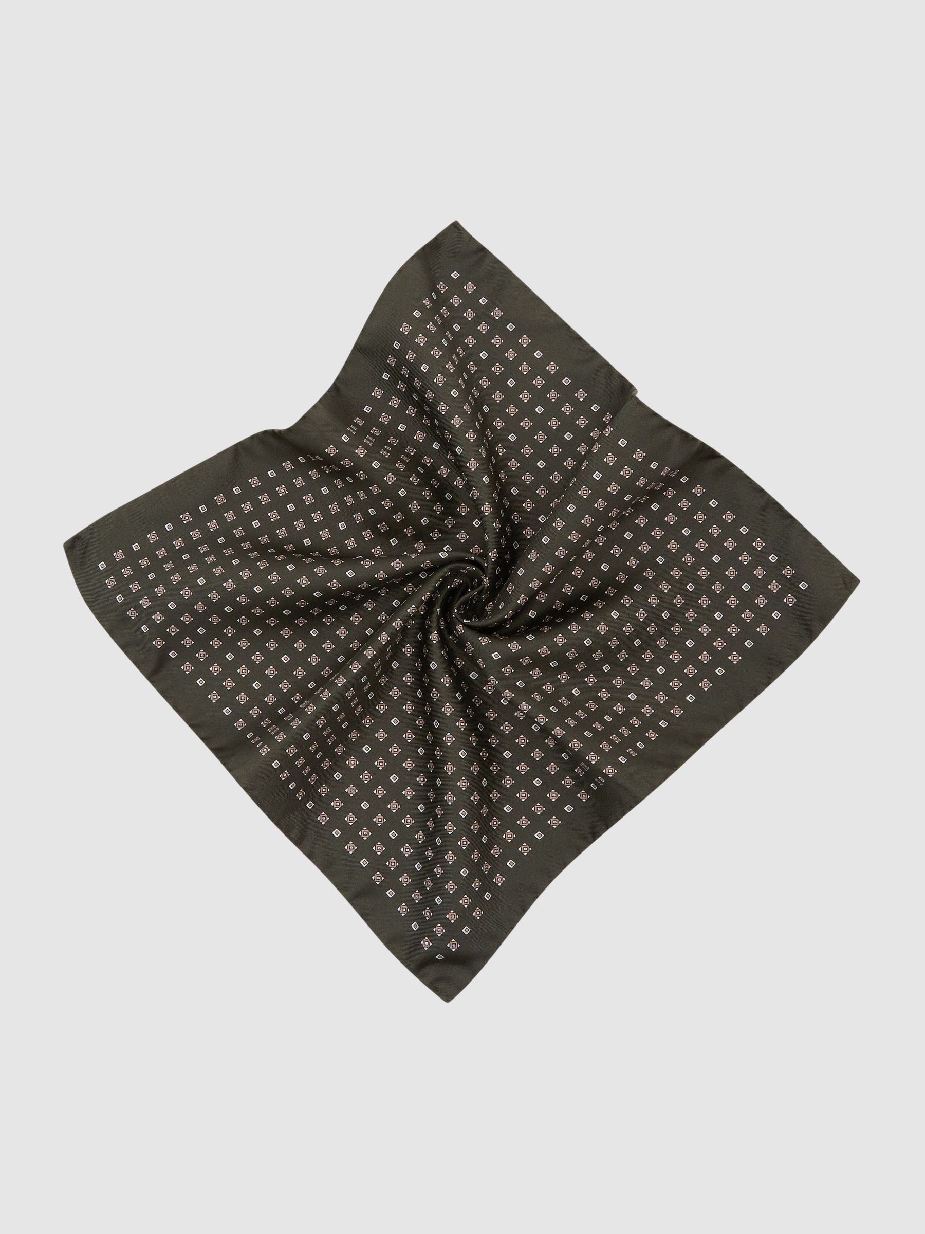 Pocket Square in Khaki Green - Image 2 of 3