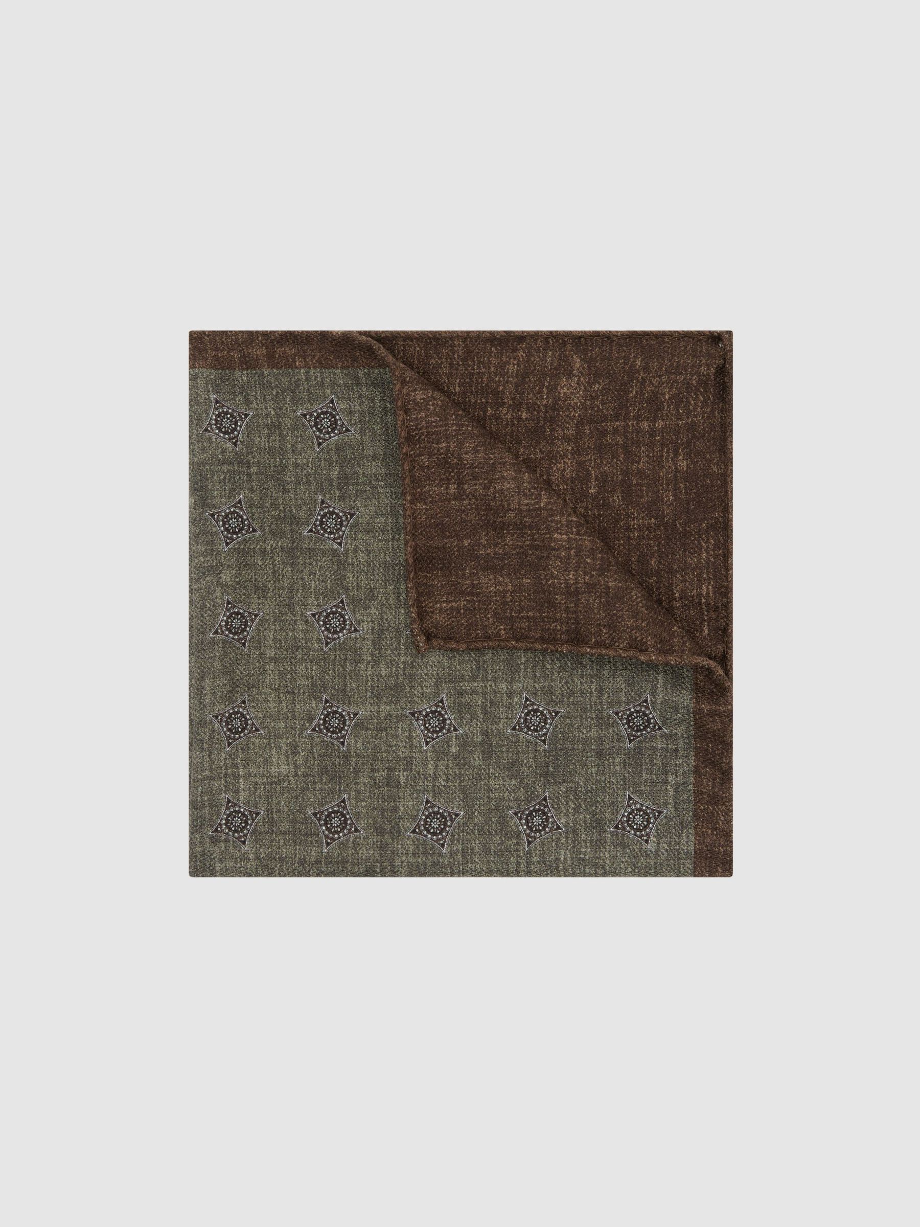 Pocket Square in Dark Sage Green - Image 1 of 3