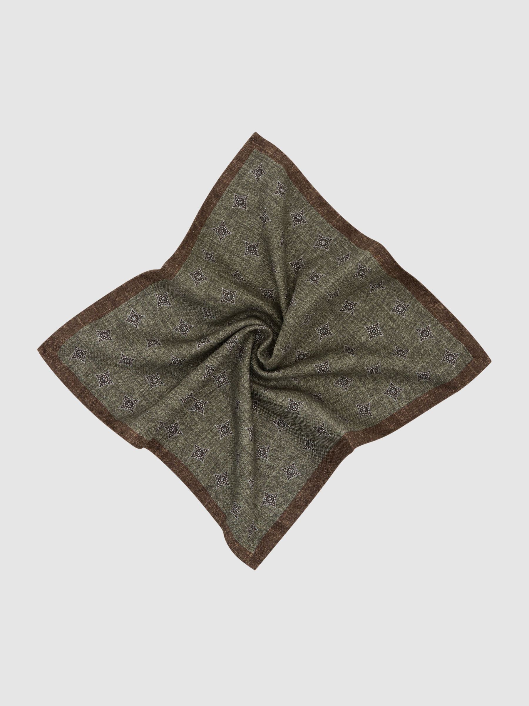 Pocket Square in Dark Sage Green - Image 2 of 3