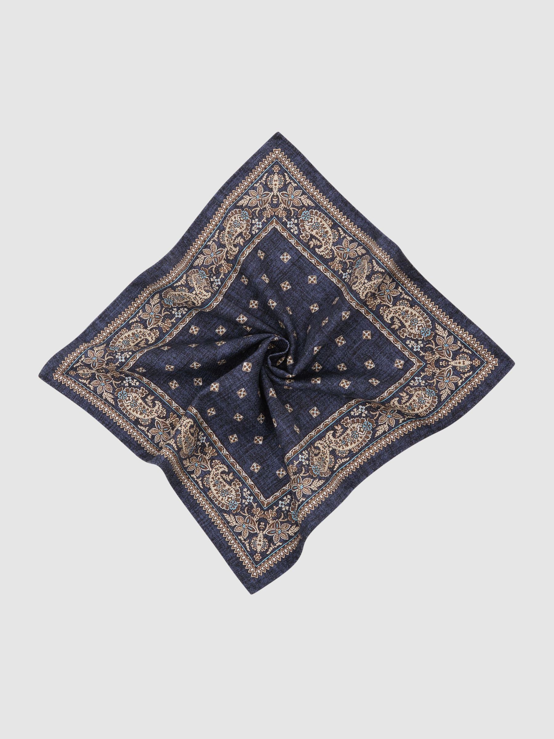 Pocket Square in Navy - Image 2 of 4