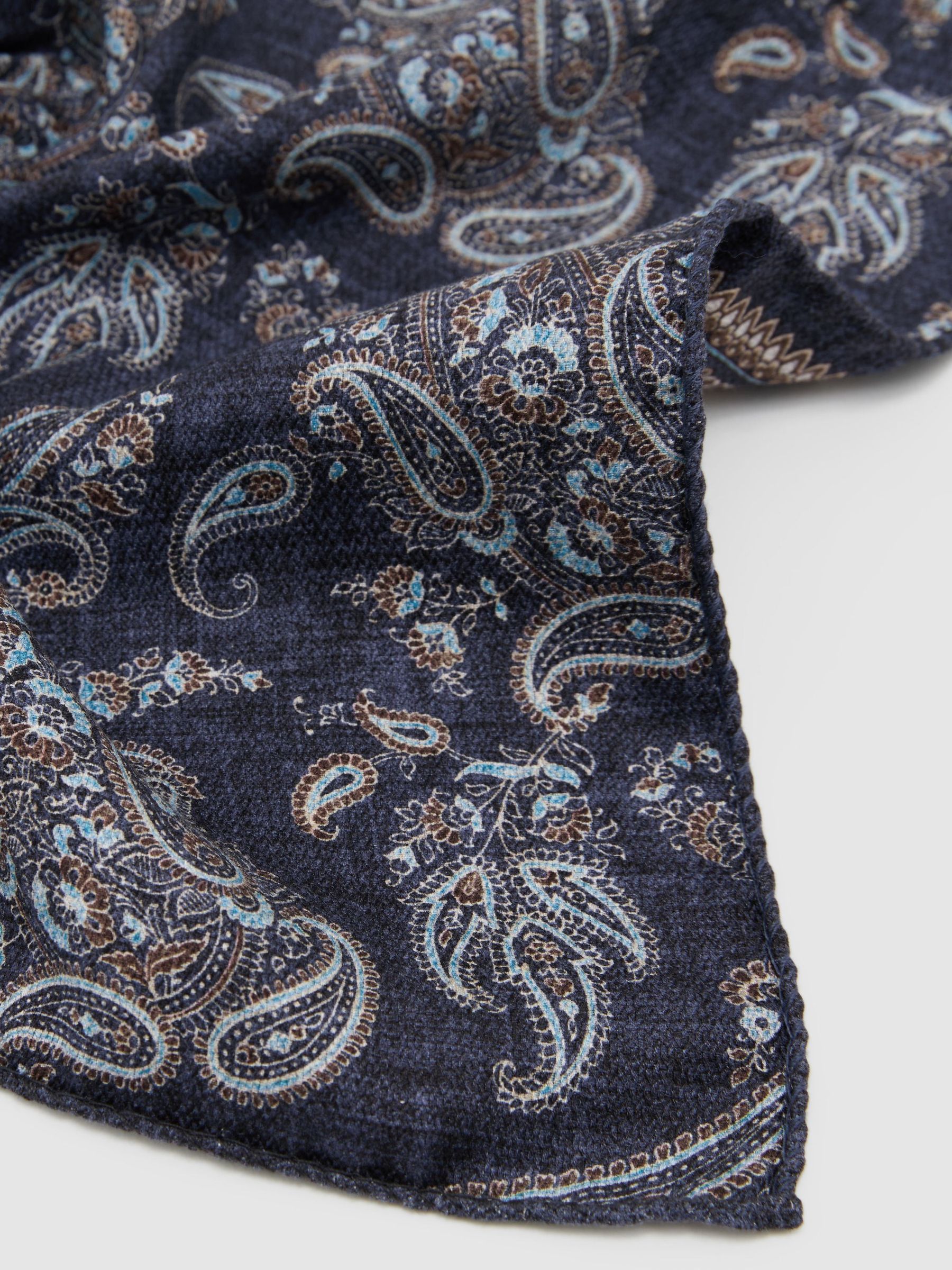 Pocket Square in Navy - Image 4 of 4