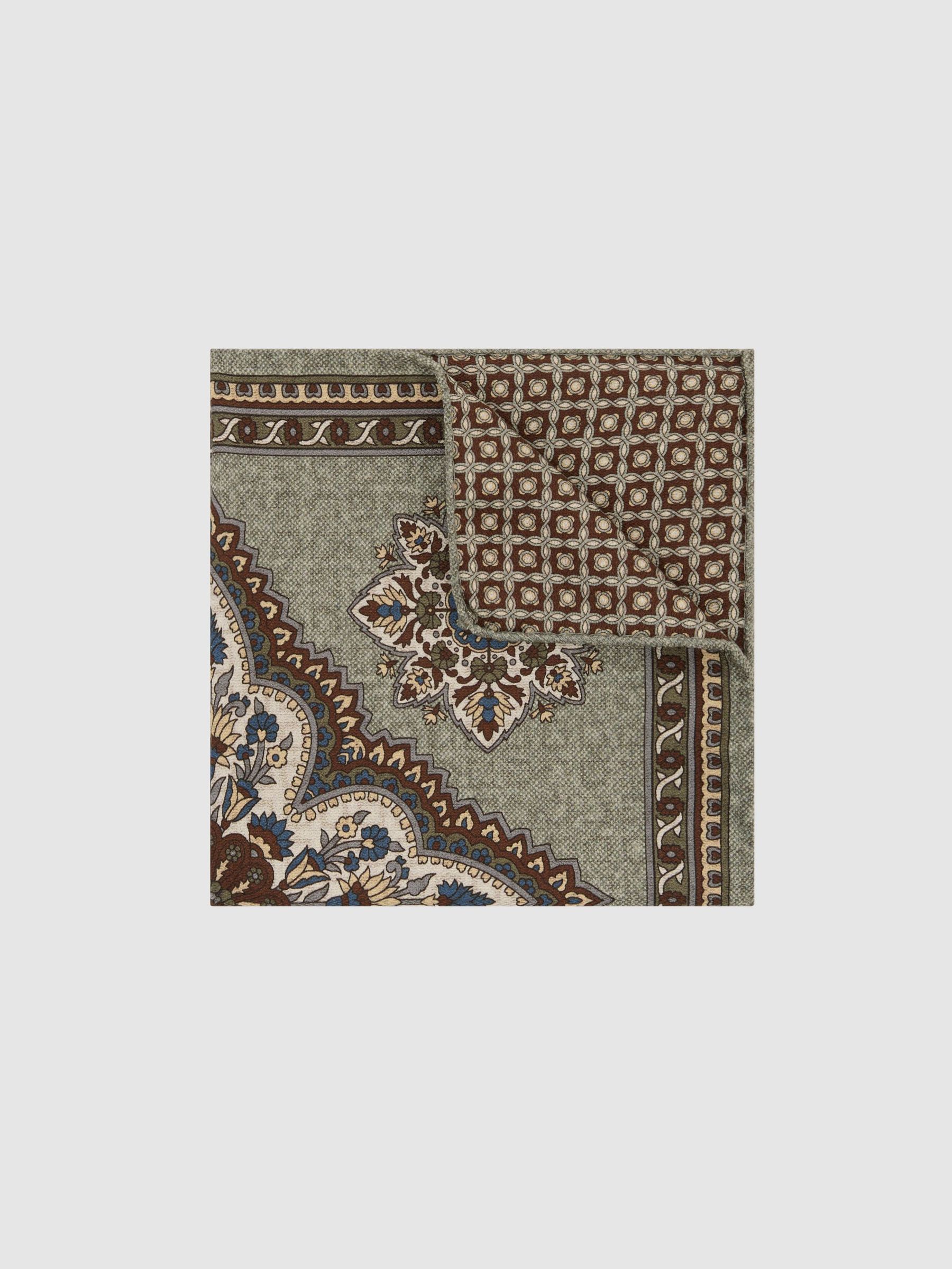 Pocket Square in Sage Green - Image 1 of 4