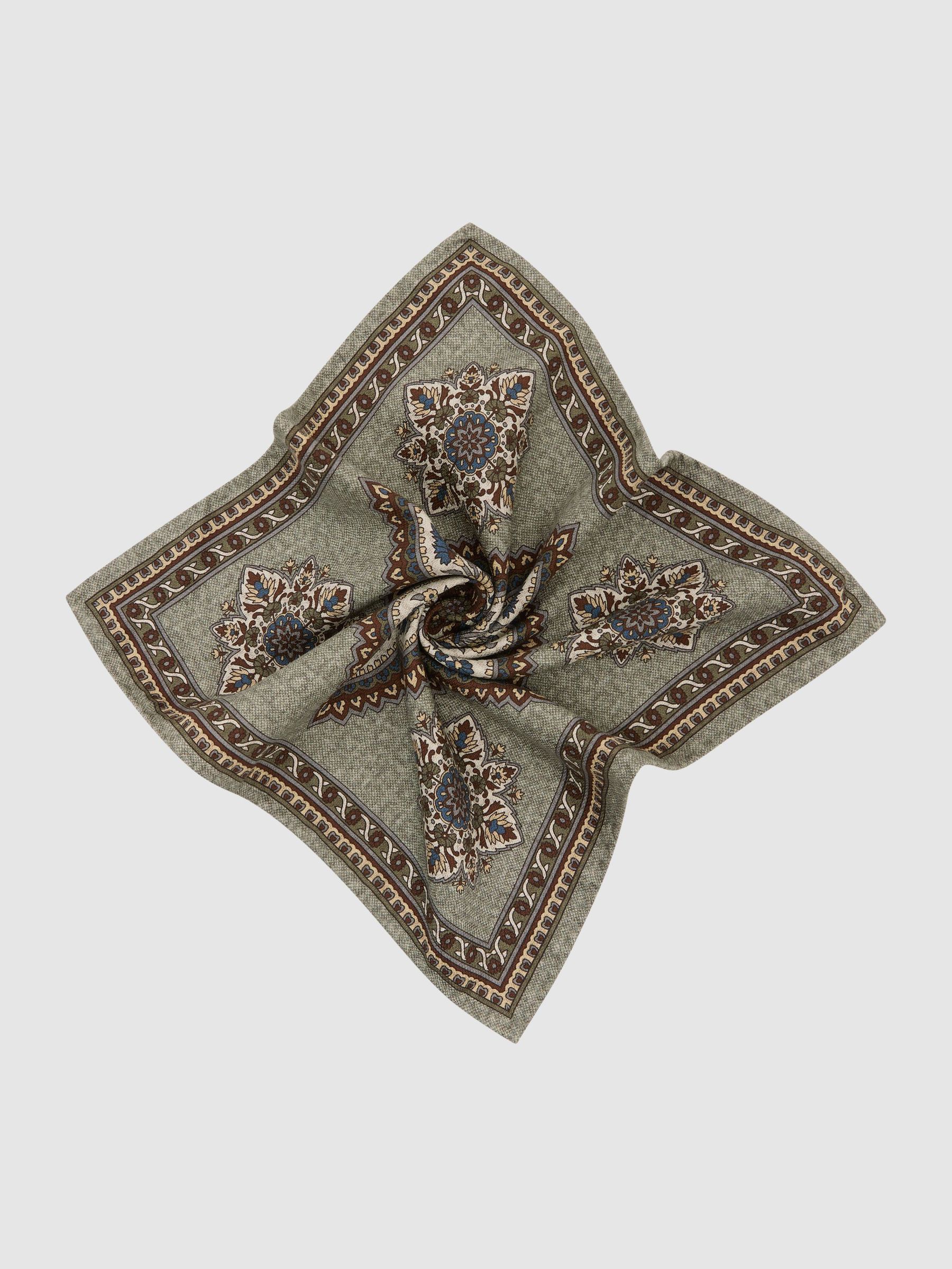 Pocket Square in Sage Green - Image 2 of 4