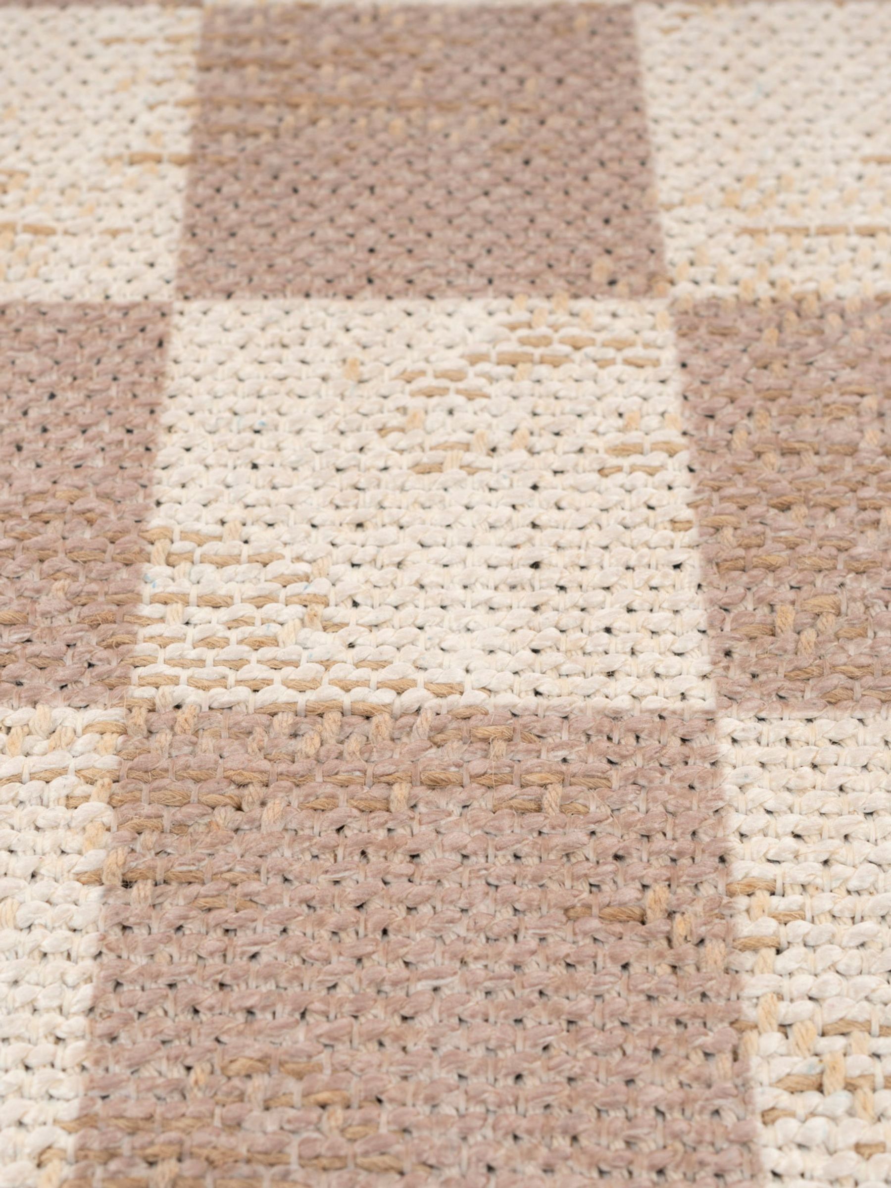 kukoon Beige Washable Noa Checkerboard Jute Rug - Image 4 of 6