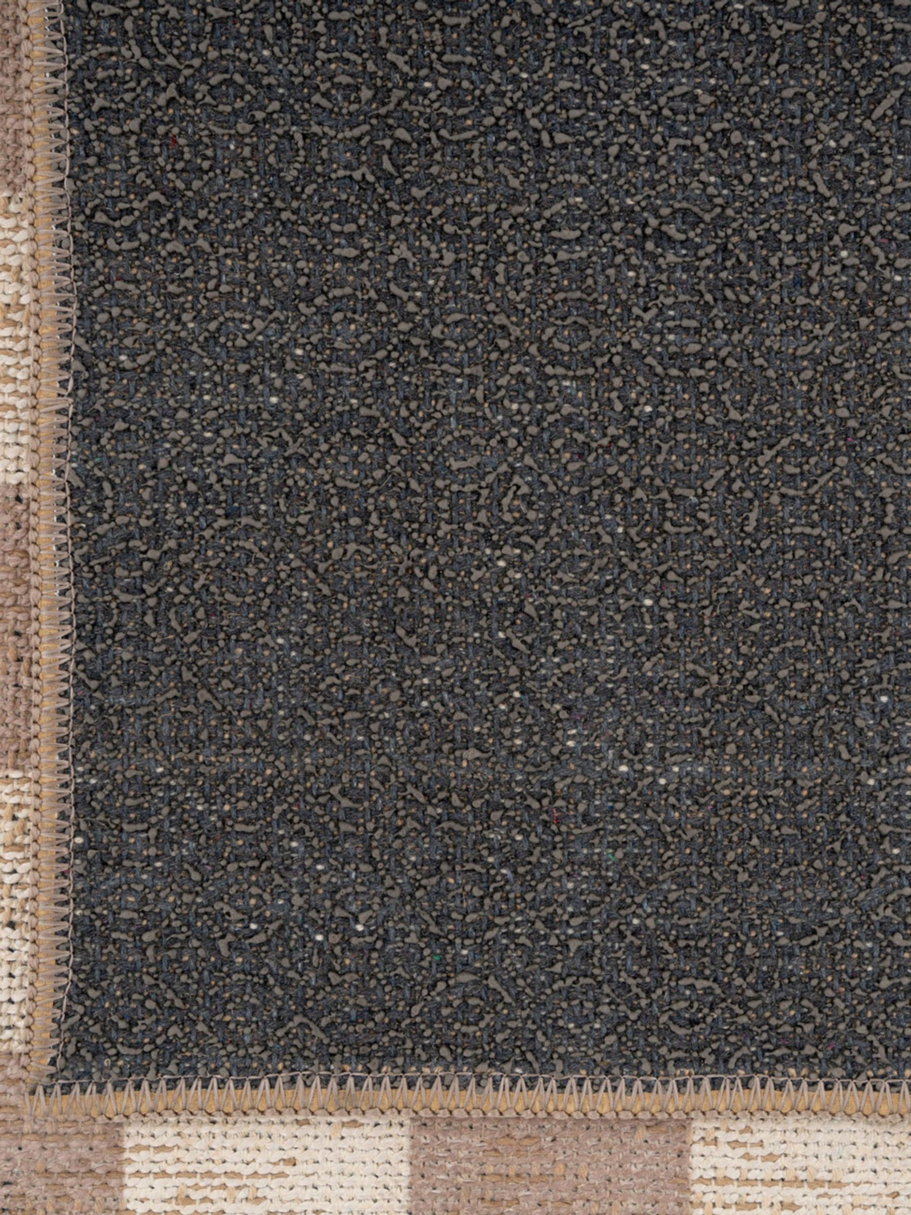 kukoon Beige Washable Noa Checkerboard Jute Rug - Image 5 of 6