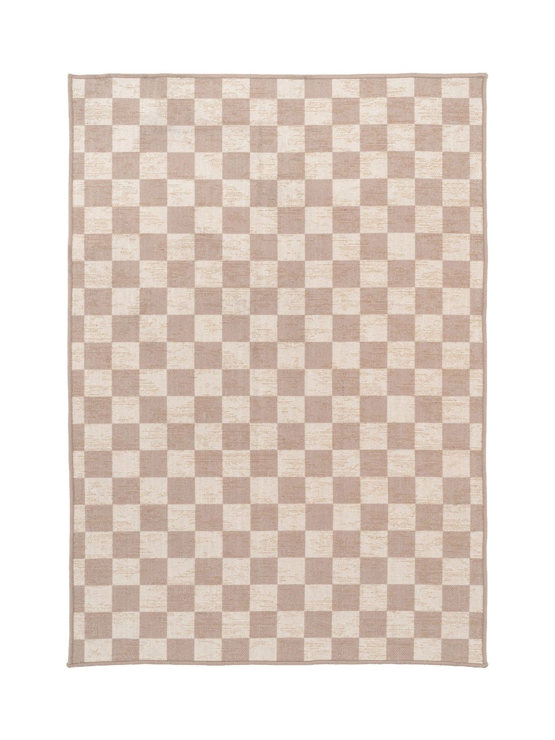 kukoon Beige Washable Noa Checkerboard Jute Rug - Image 6 of 6 kukoon Beige Washable Noa Checkerboard Jute Rug - Image 6 of 6