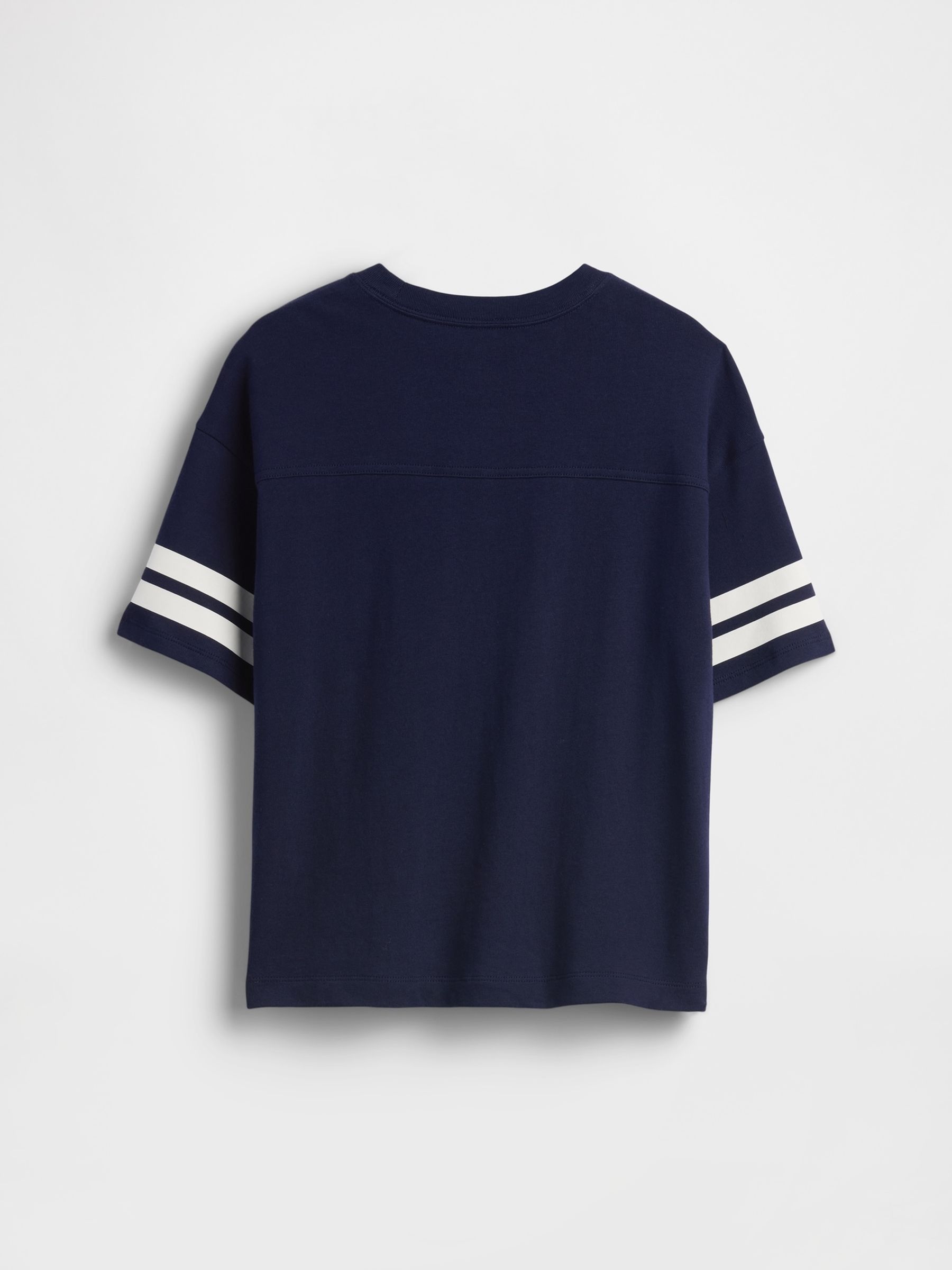 Navy Oversized Logo Seam Short Sleeve T-Shirt - Image 2 of 3