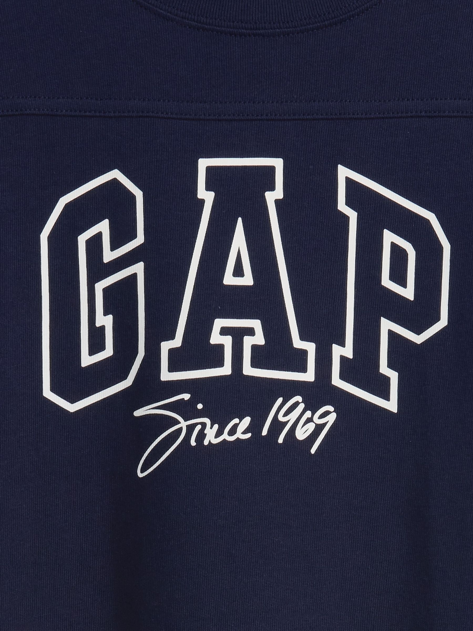 Navy Oversized Logo Seam Short Sleeve T-Shirt - Image 3 of 3