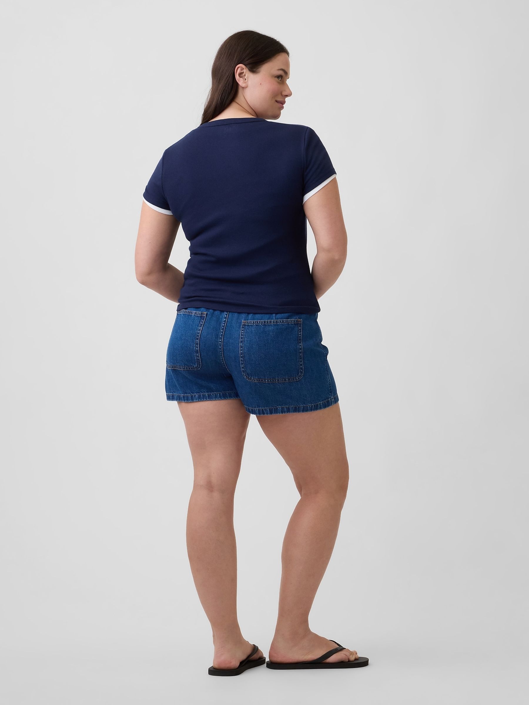 Dark Wash 2.5 inch Track Shorts - Image 6 of 6