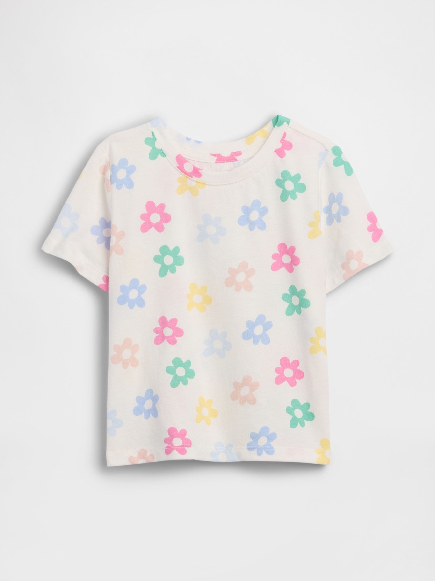 Multi Floral Print Short Sleeve T-Shirt - Image 1 of 2