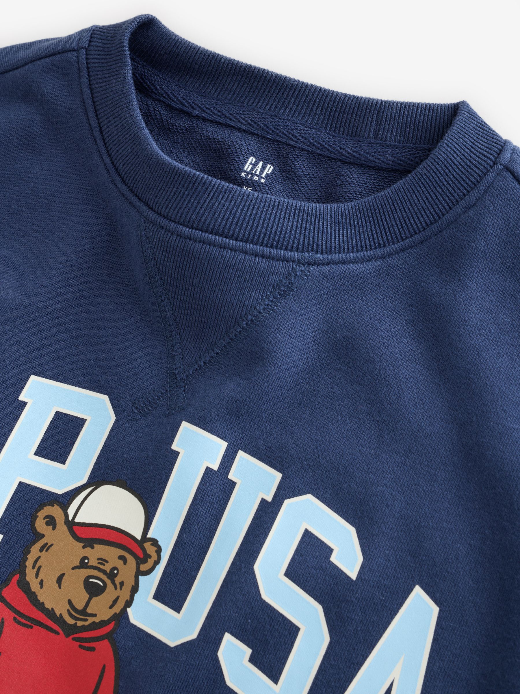 Blue Brannan Bear Americana VintageSoft Terry Oversized Graphic Sweatshirt - Image 3 of 5