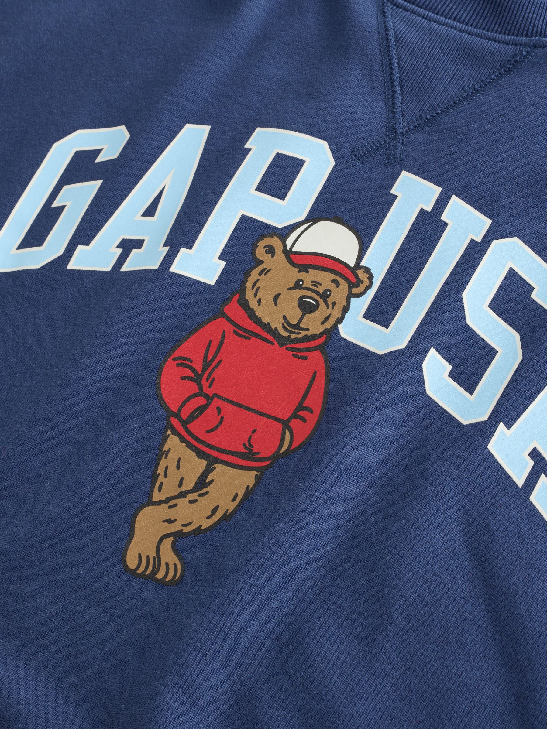 Blue Brannan Bear Americana VintageSoft Terry Oversized Graphic Sweatshirt - Image 5 of 5 Blue Brannan Bear Americana VintageSoft Terry Oversized Graphic Sweatshirt - Image 5 of 5