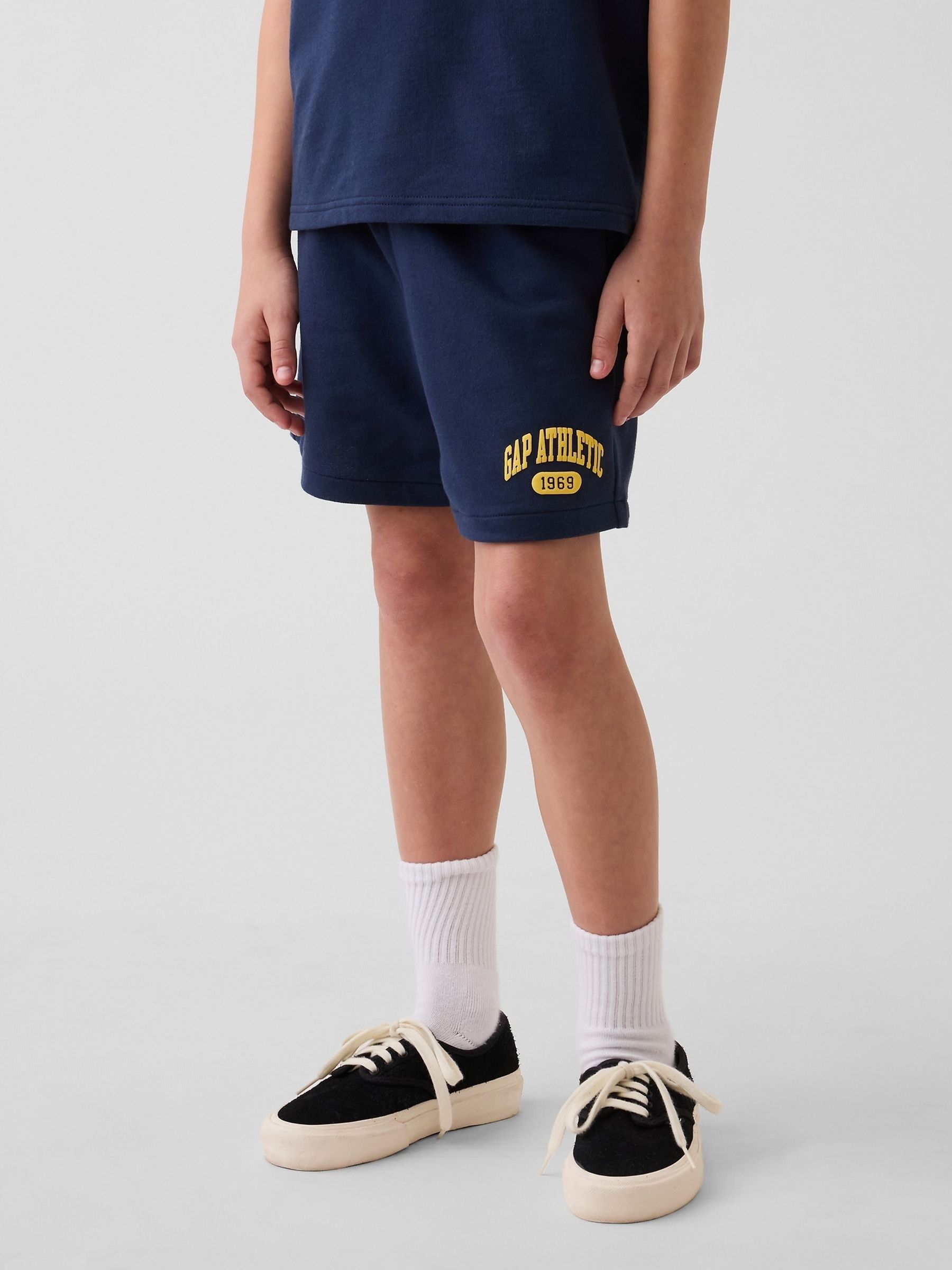 Navy Relaxed Pull On French Terry Shorts - Image 2 of 3 Navy Relaxed Pull On French Terry Shorts - Image 2 of 3