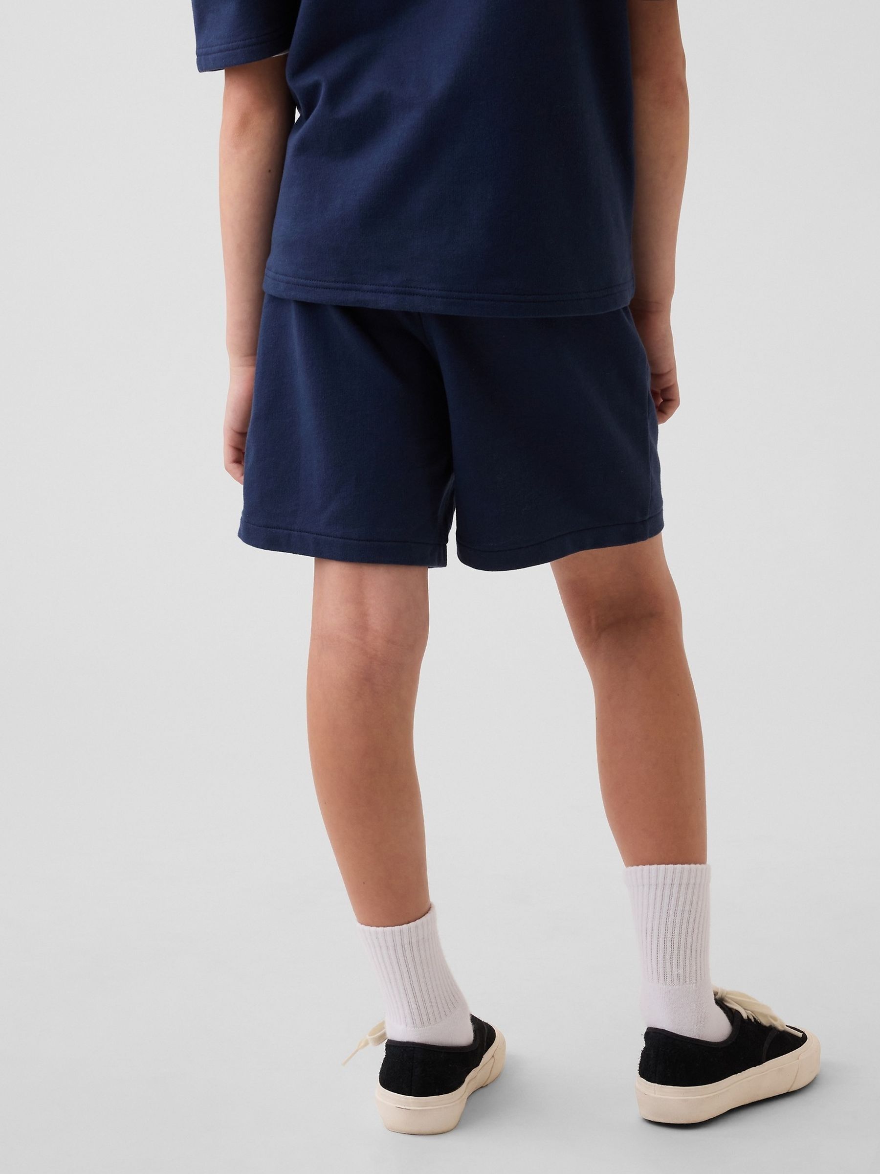 Navy Relaxed Pull On French Terry Shorts - Image 3 of 3