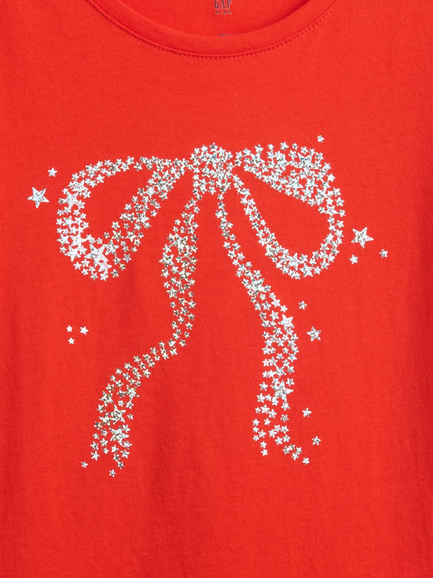 Red Bow Kids Graphic T-Shirt - Image 3 of 3 Red Bow Kids Graphic T-Shirt - Image 3 of 3
