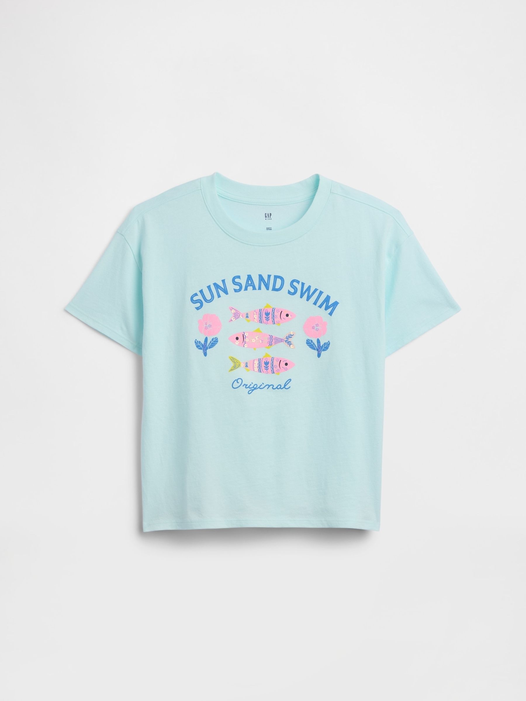 Blue Oversized Graphic T-Shirt - Image 1 of 3