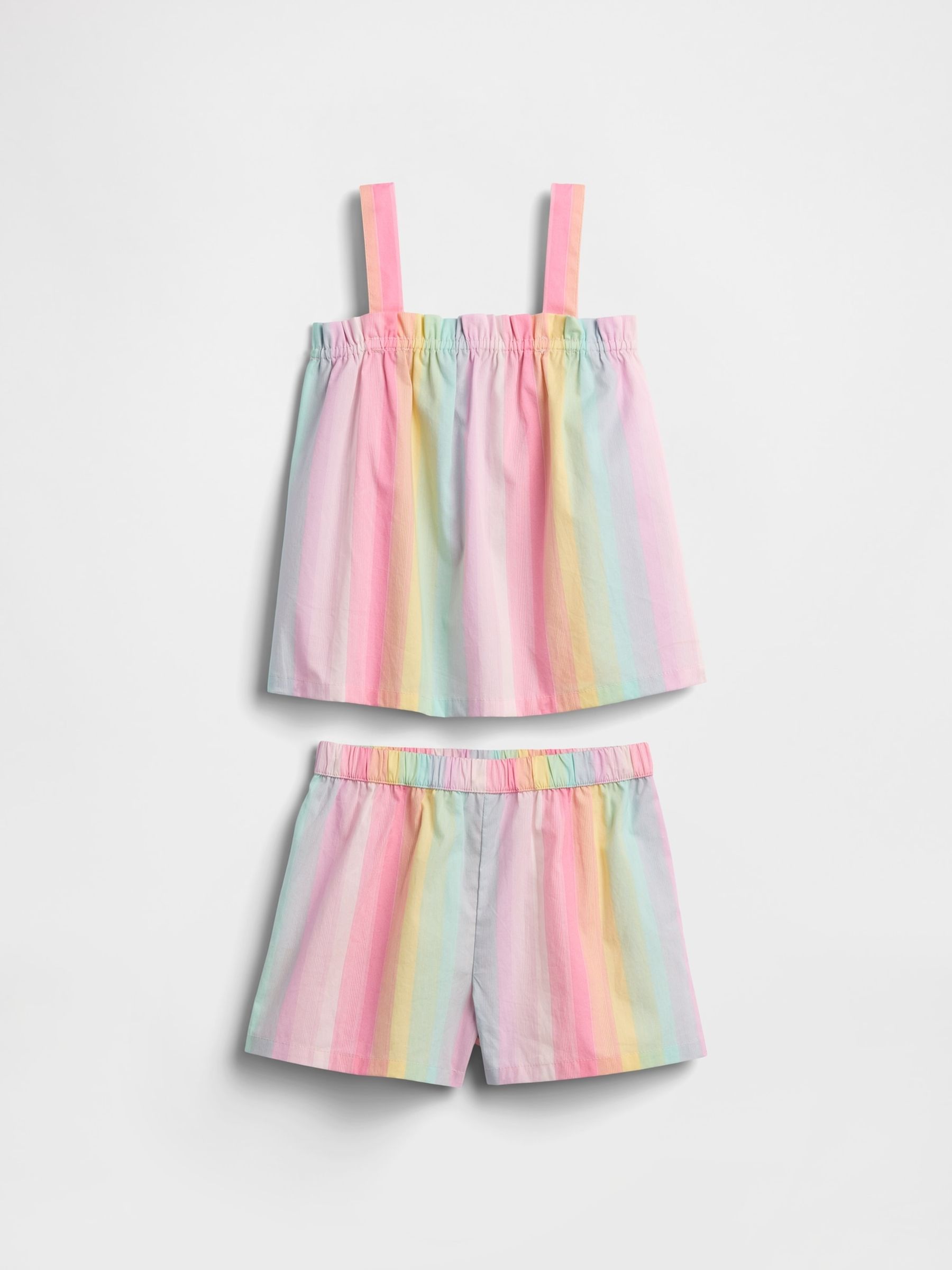 Rainbow Poplin Two-Piece Outfit Set - Image 2 of 4