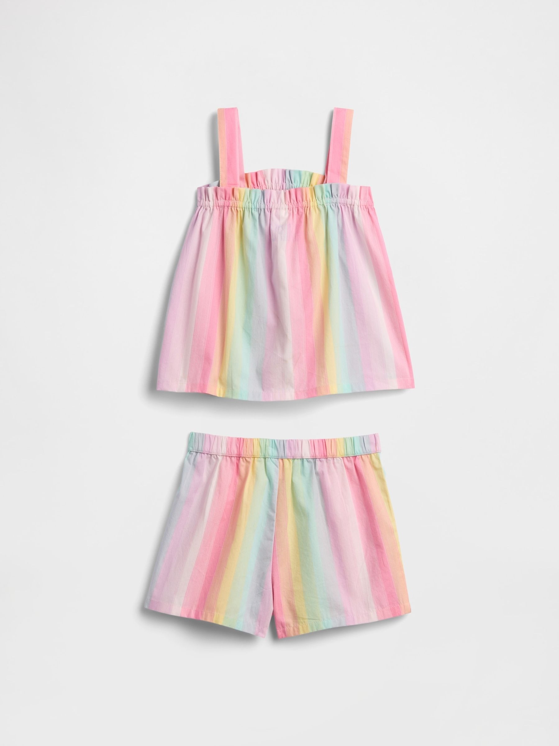 Rainbow Poplin Two-Piece Outfit Set - Image 3 of 4