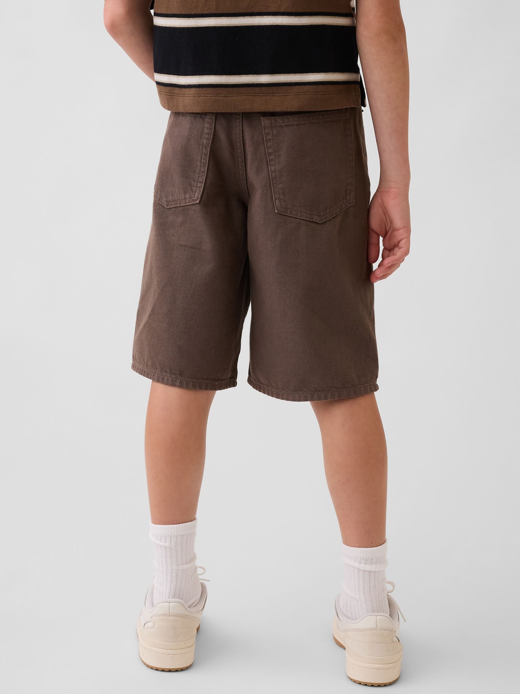 Brown Baggy Denim Jorts Shorts - Image 2 of 5