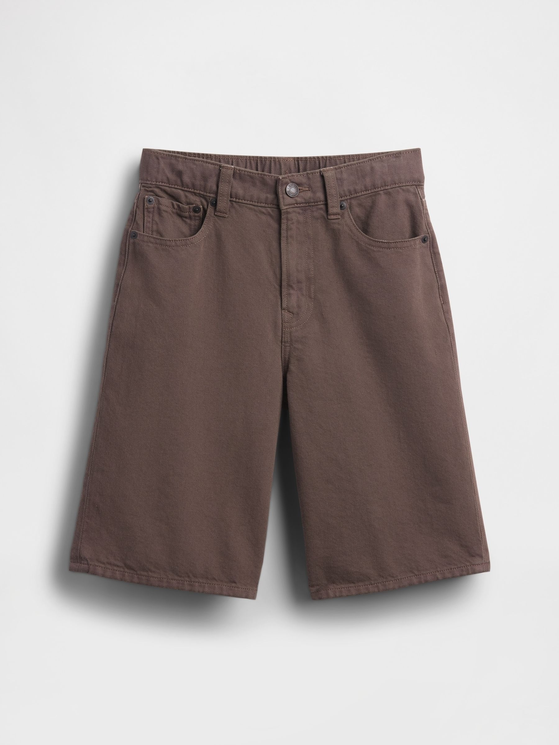 Brown Baggy Denim Jorts Shorts - Image 5 of 5