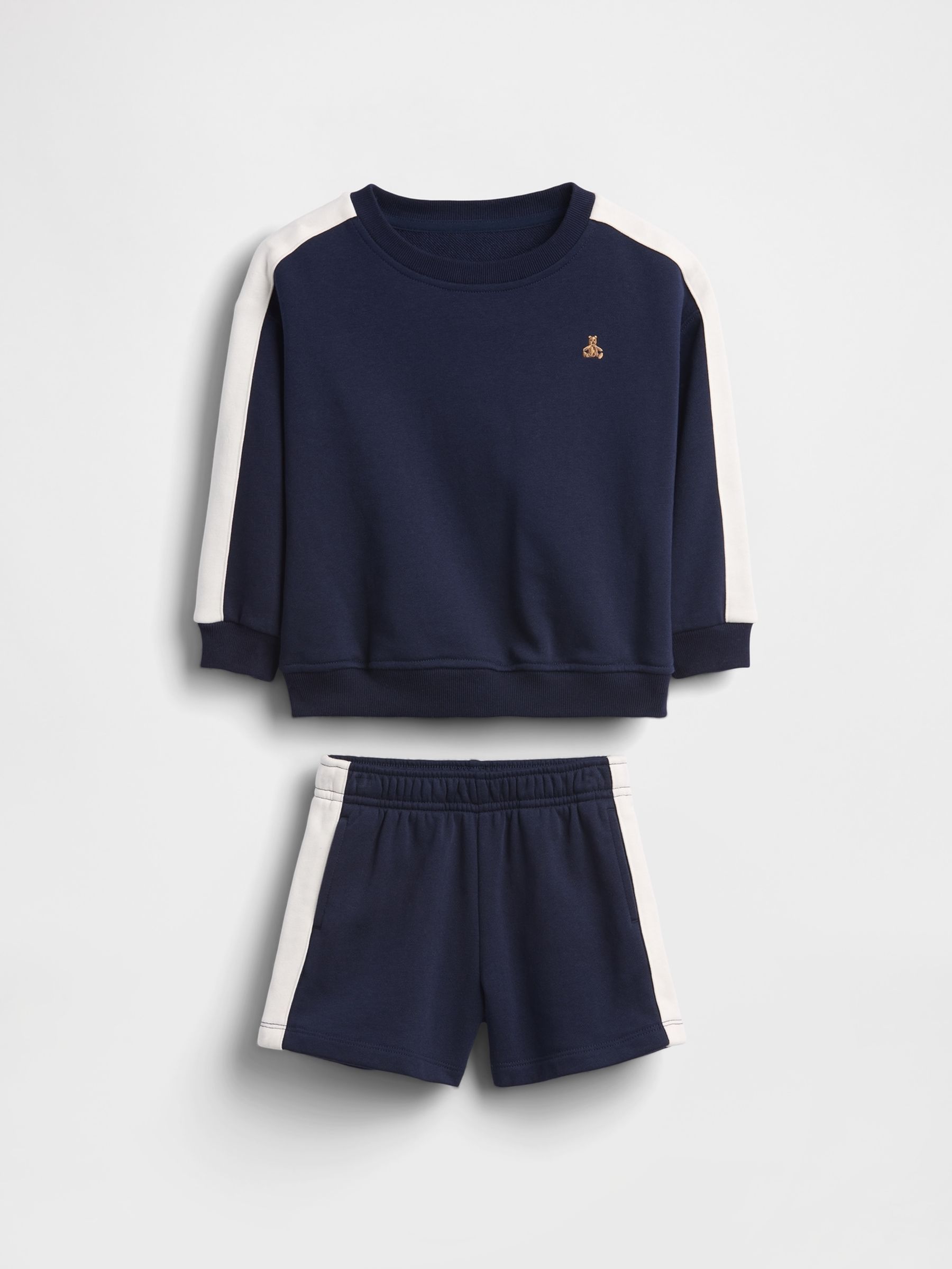 Navy VintageSoft Terry Stripe Outfit Set - Image 2 of 4 Navy VintageSoft Terry Stripe Outfit Set - Image 2 of 4