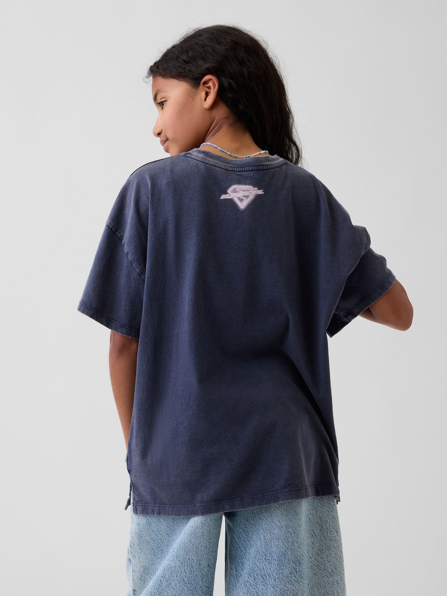 Blue Superman Oversized Short Sleeve T-Shirt - Image 2 of 5