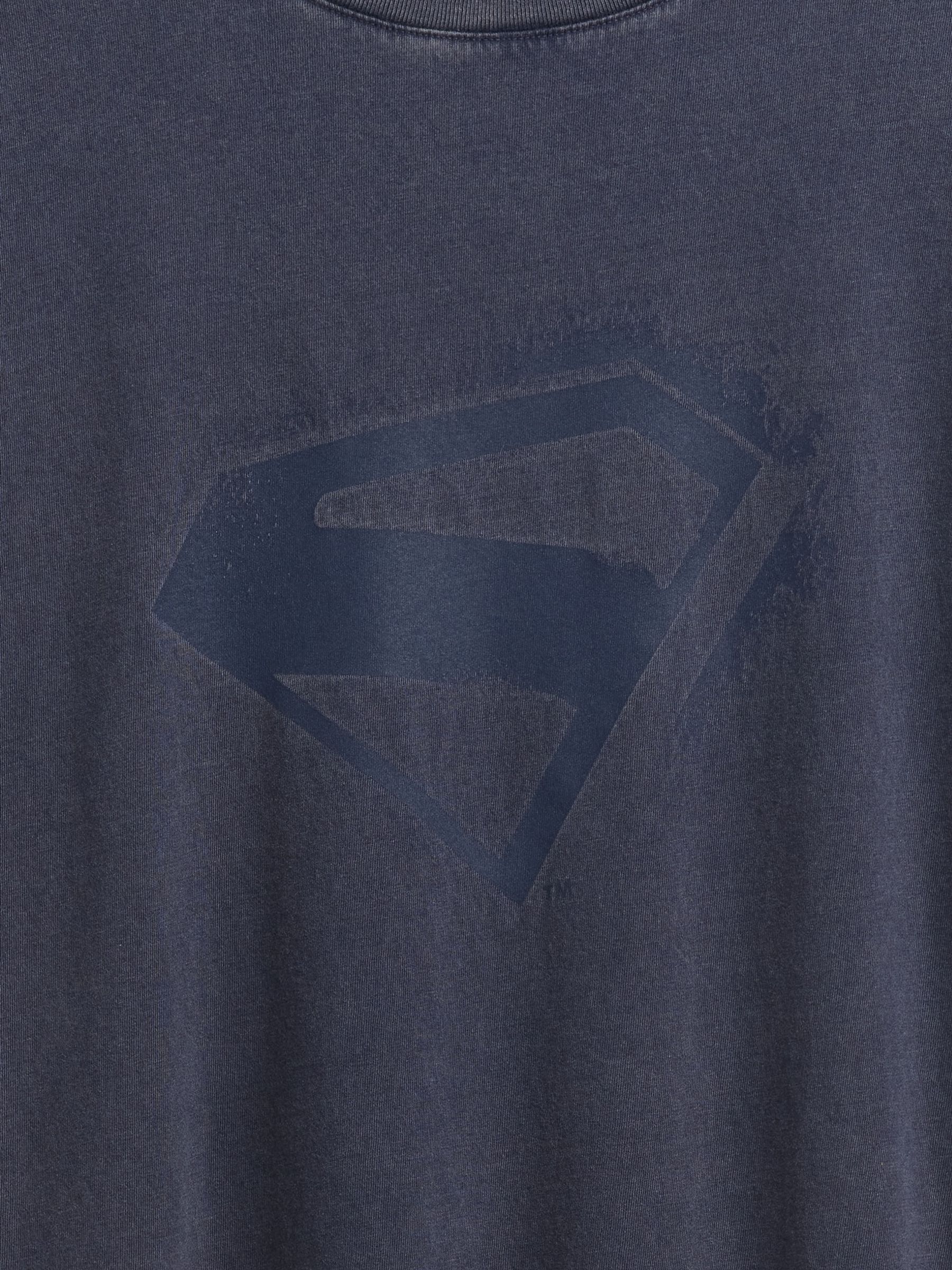 Blue Superman Oversized Short Sleeve T-Shirt - Image 5 of 5
