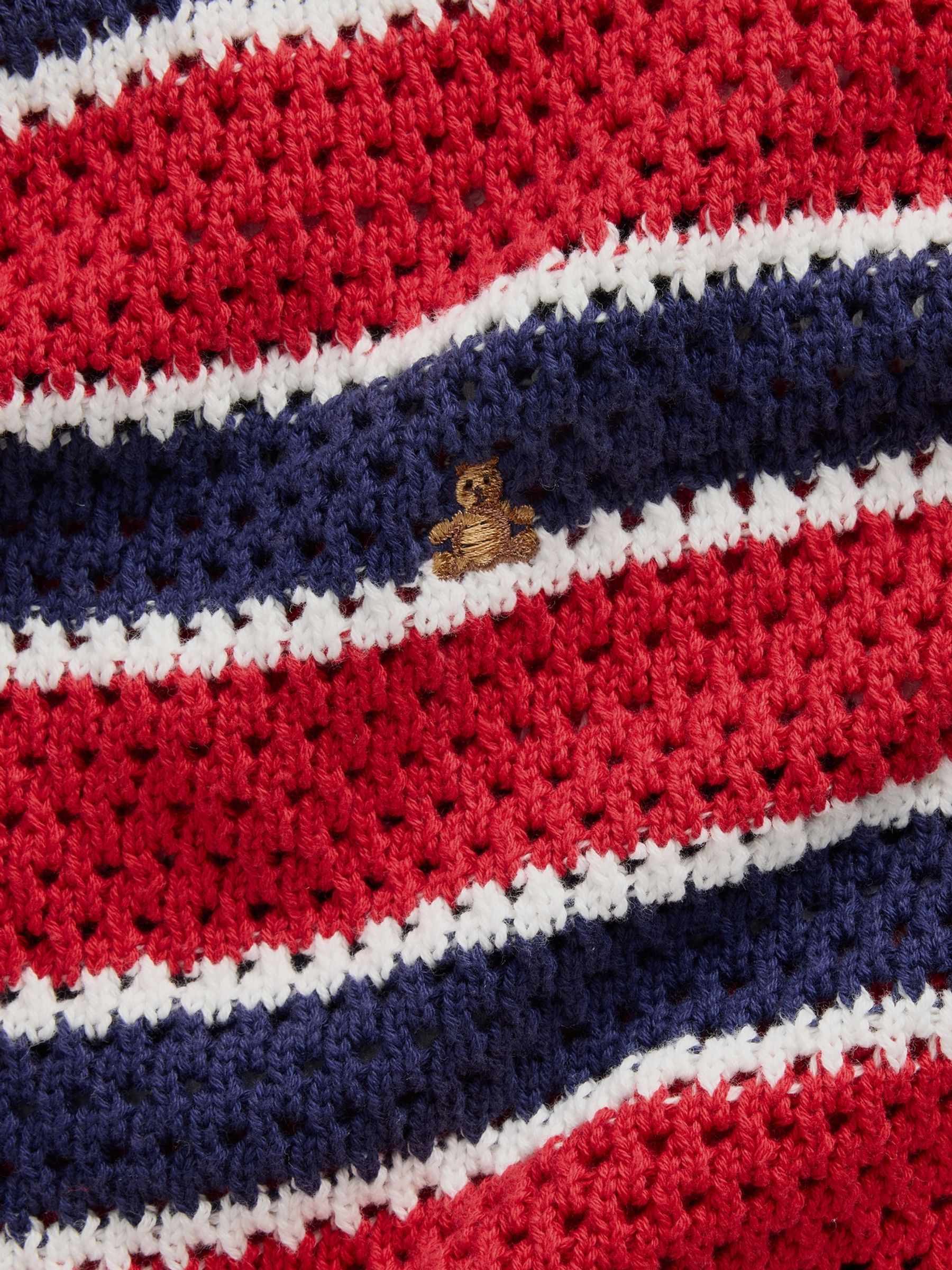 Red/Blue Crochet Oversized Stripe Jumper - Image 5 of 5