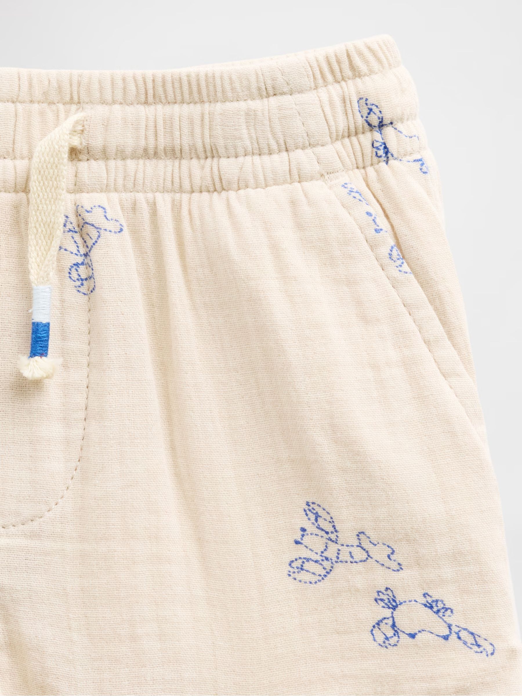 Beige Lobster Gauze Print Pull On Shorts - Image 3 of 3 Beige Lobster Gauze Print Pull On Shorts - Image 3 of 3