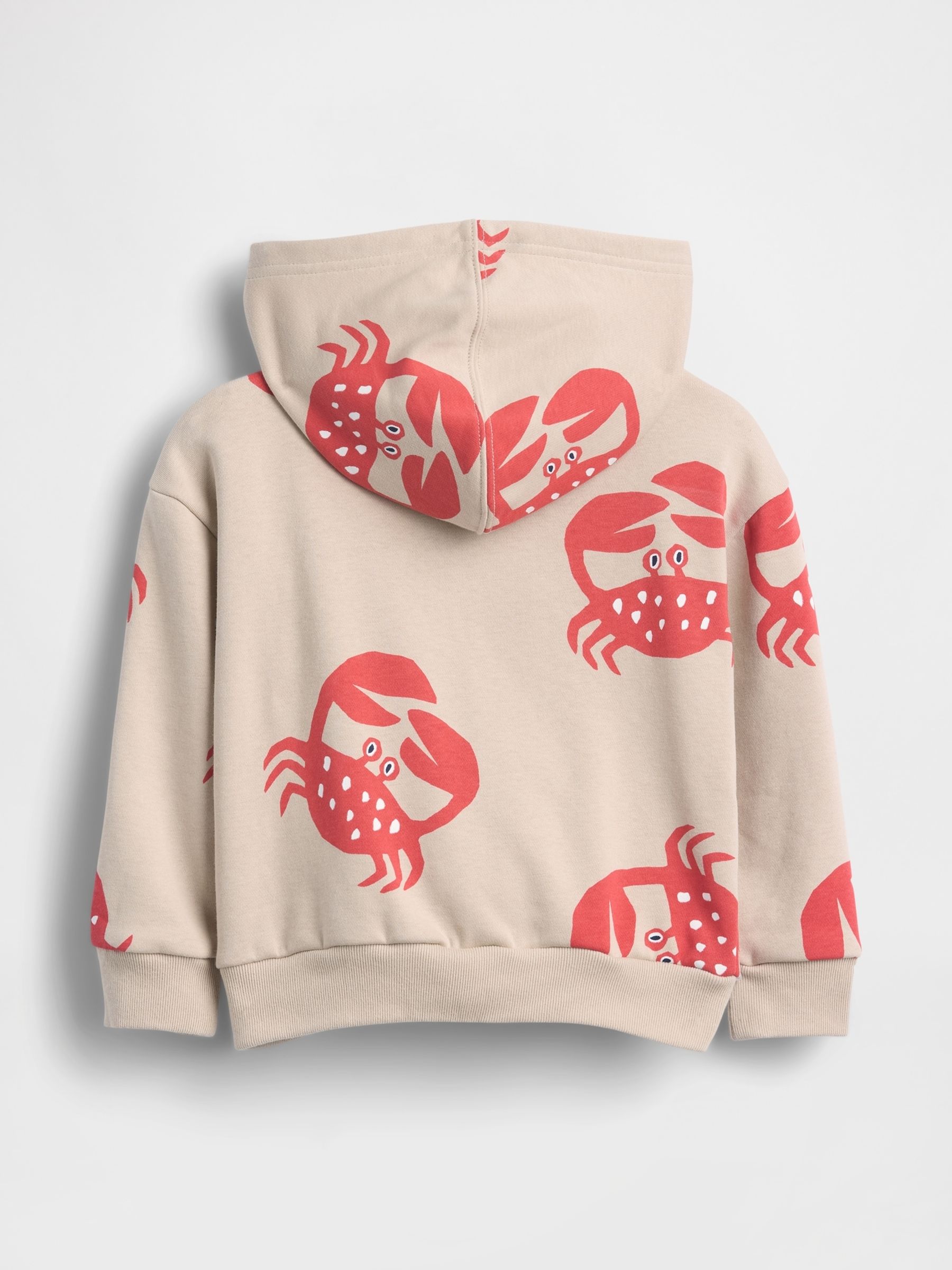 Beige Crab Relaxed Logo French Terry Pull On Shorts - Image 3 of 4
