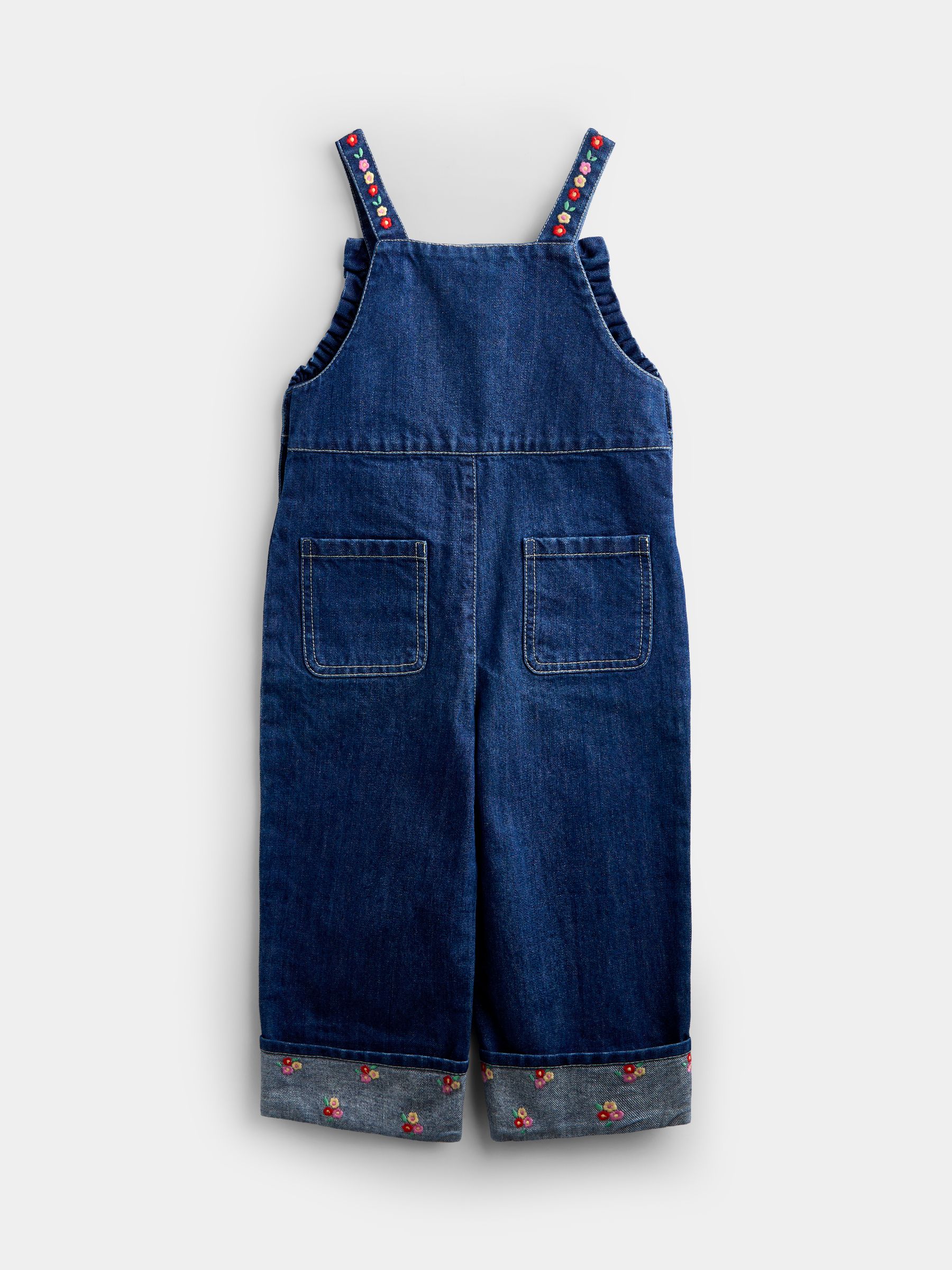 Blue Denim Embroidered Dungarees & T-Shirt Set - Image 5 of 7