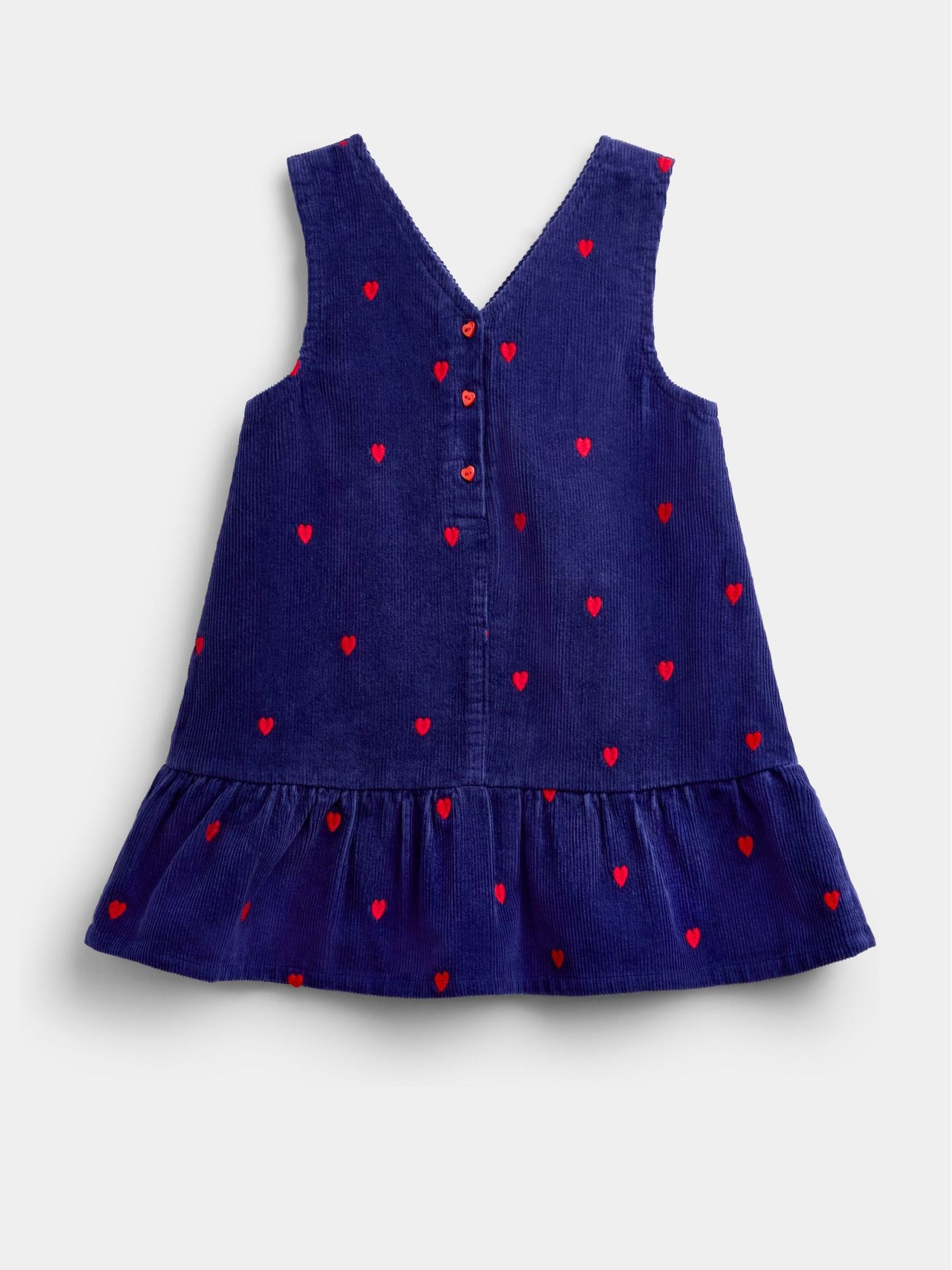 Navy Blue Rose Embroidered Pinny And Top Set - Image 5 of 6
