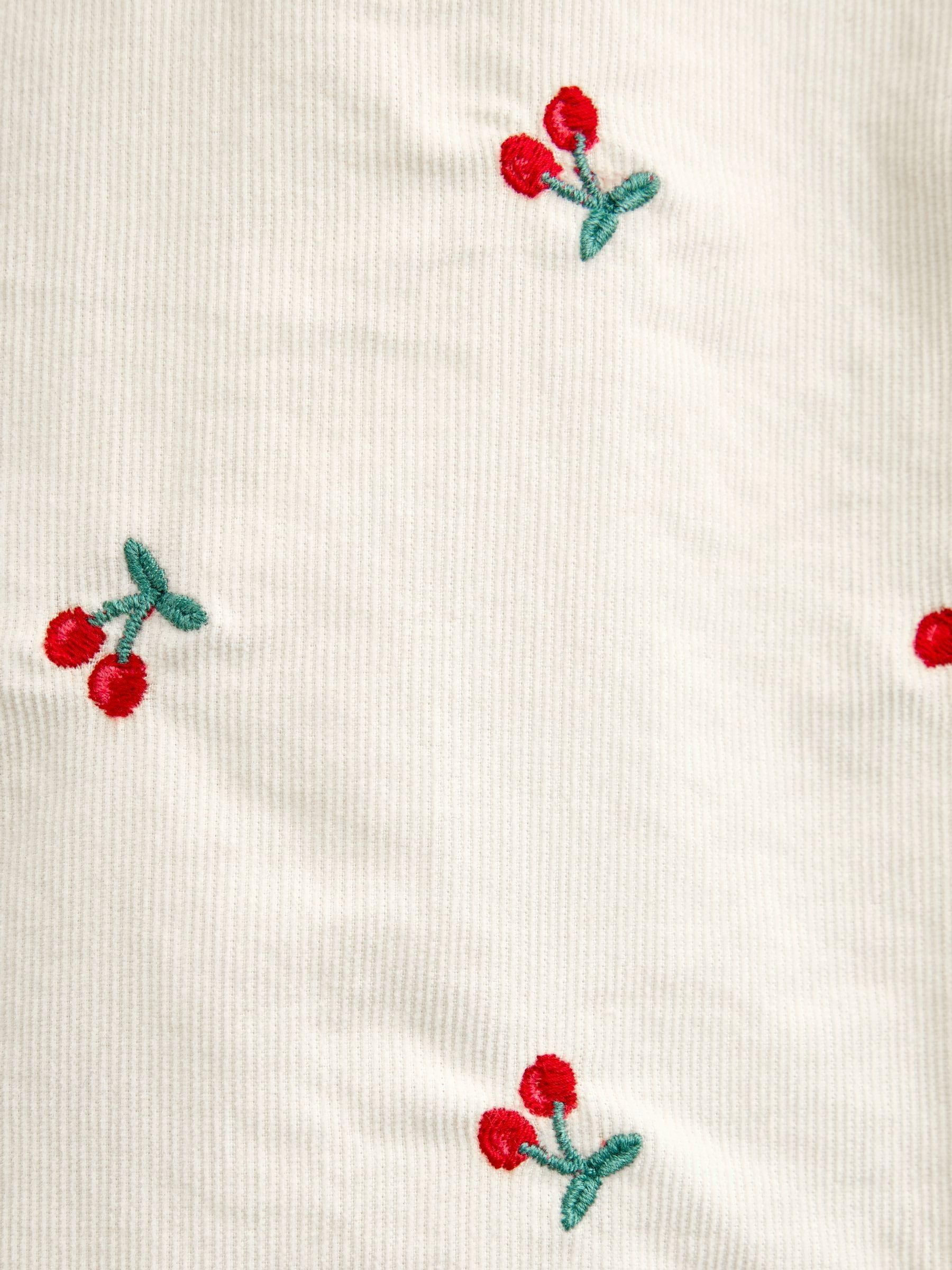 Cream Cherry Embroidered Cord Blouse - Image 4 of 4