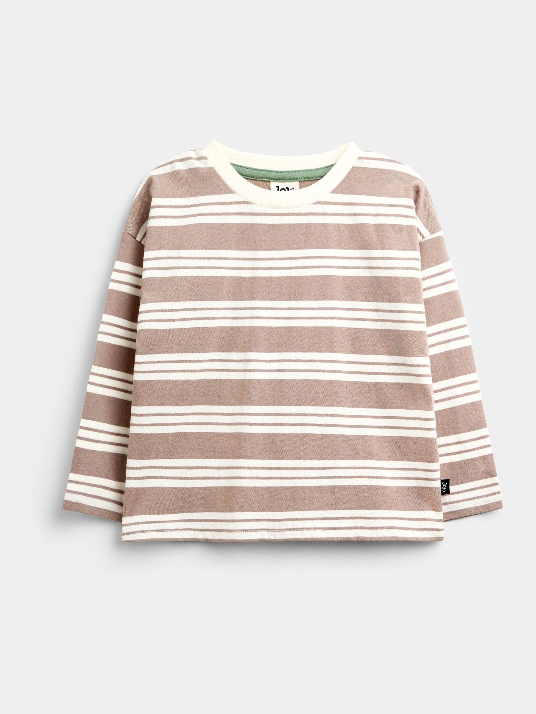 Brown Stripe Top & Twill Dungaree Set - Image 2 of 5