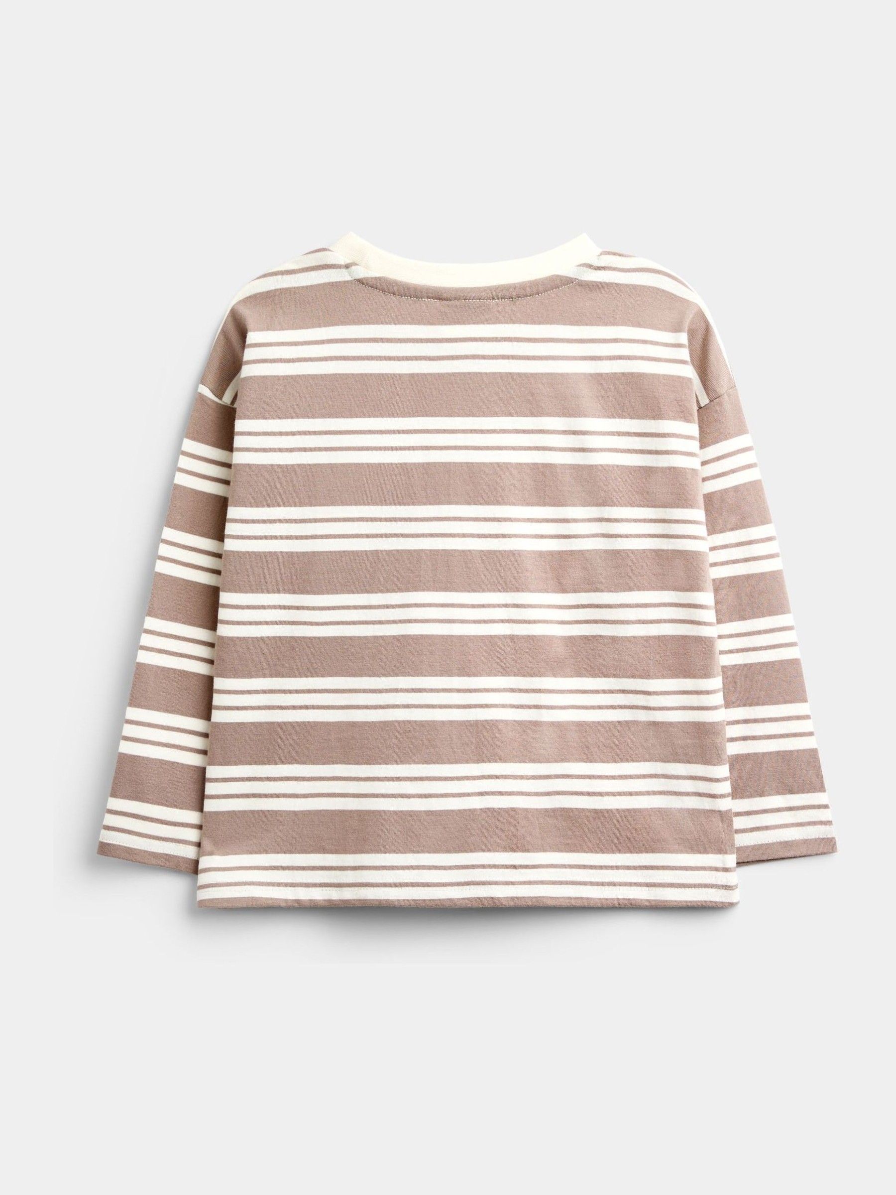 Brown Stripe Top & Twill Dungaree Set - Image 3 of 5