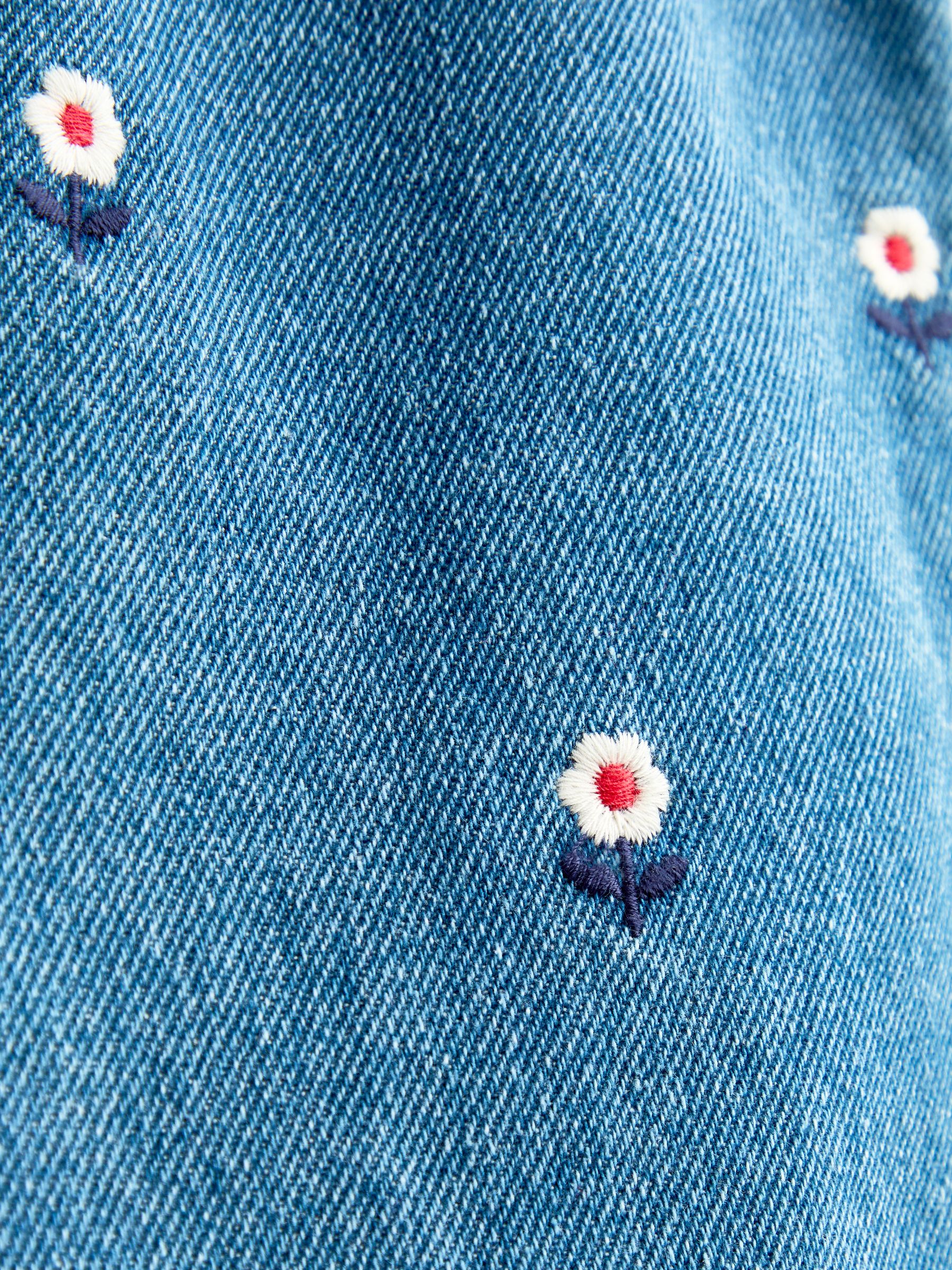 Denim Floral Embroidered Jeans - Image 4 of 4 Denim Floral Embroidered Jeans - Image 4 of 4