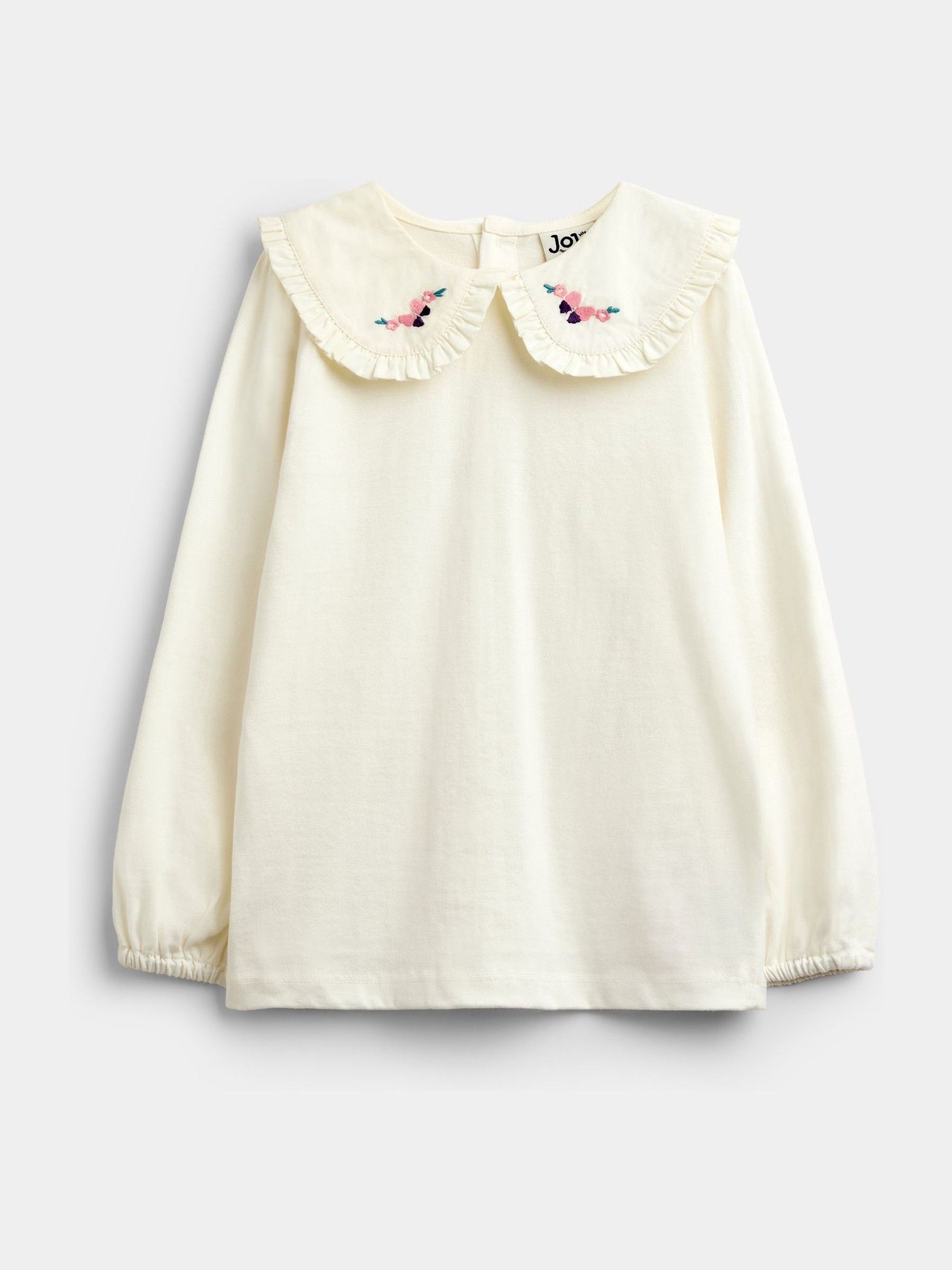 Bright Pink Flowers Embroidered Cord Pinafore Dress & Blouse Set - Image 2 of 7