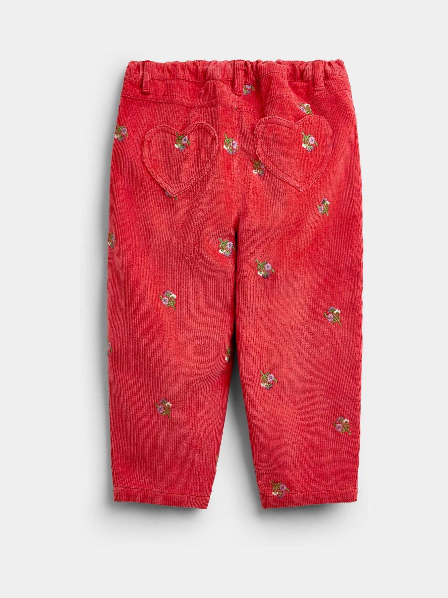 Rust Orange Woodland Embroidered Cord Trousers - Image 2 of 4