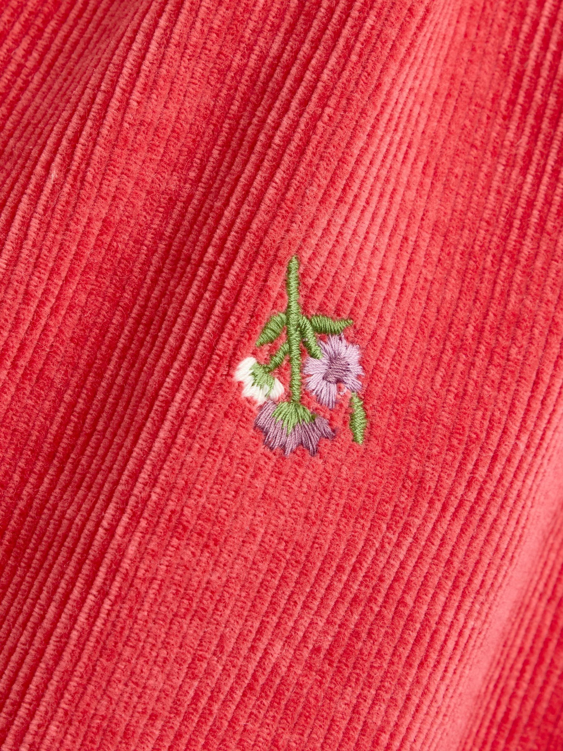 Rust Orange Woodland Embroidered Cord Trousers - Image 4 of 4 Rust Orange Woodland Embroidered Cord Trousers - Image 4 of 4