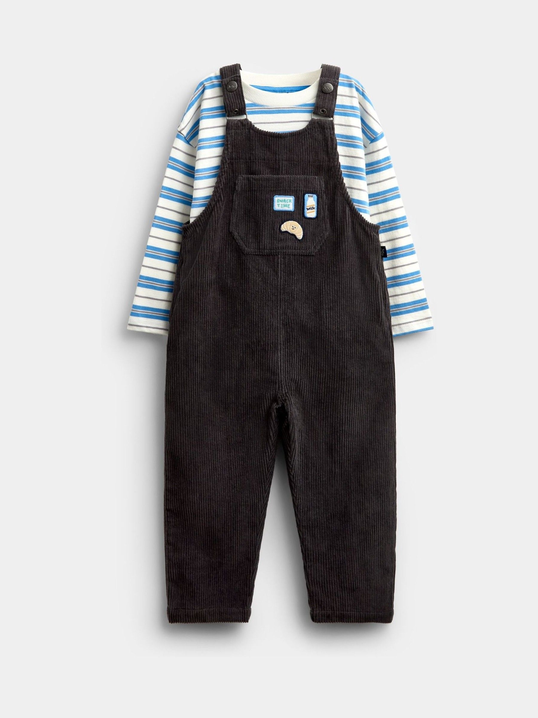 Grey Snack Badge Dungaree - Image 1 of 7