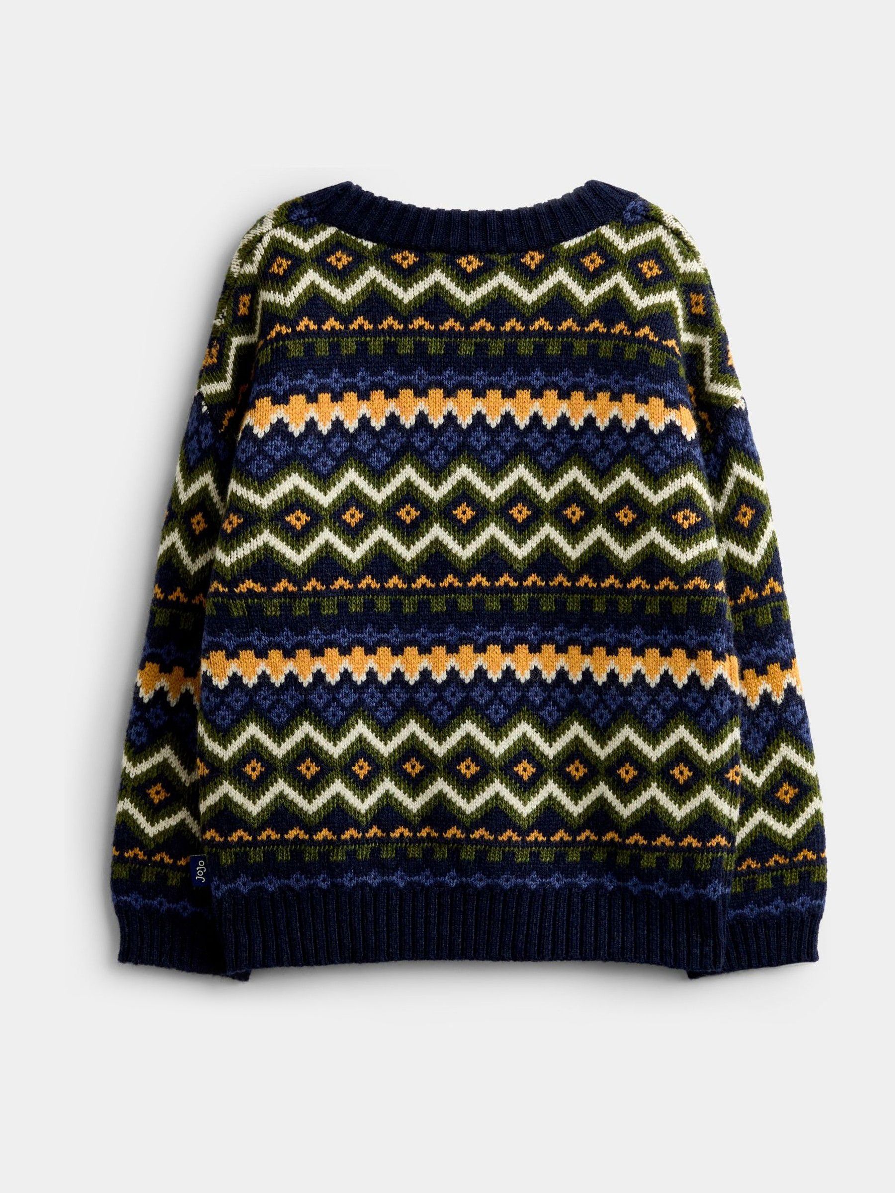 Navy Blue Chunky Fairisle Jumper - Image 3 of 5