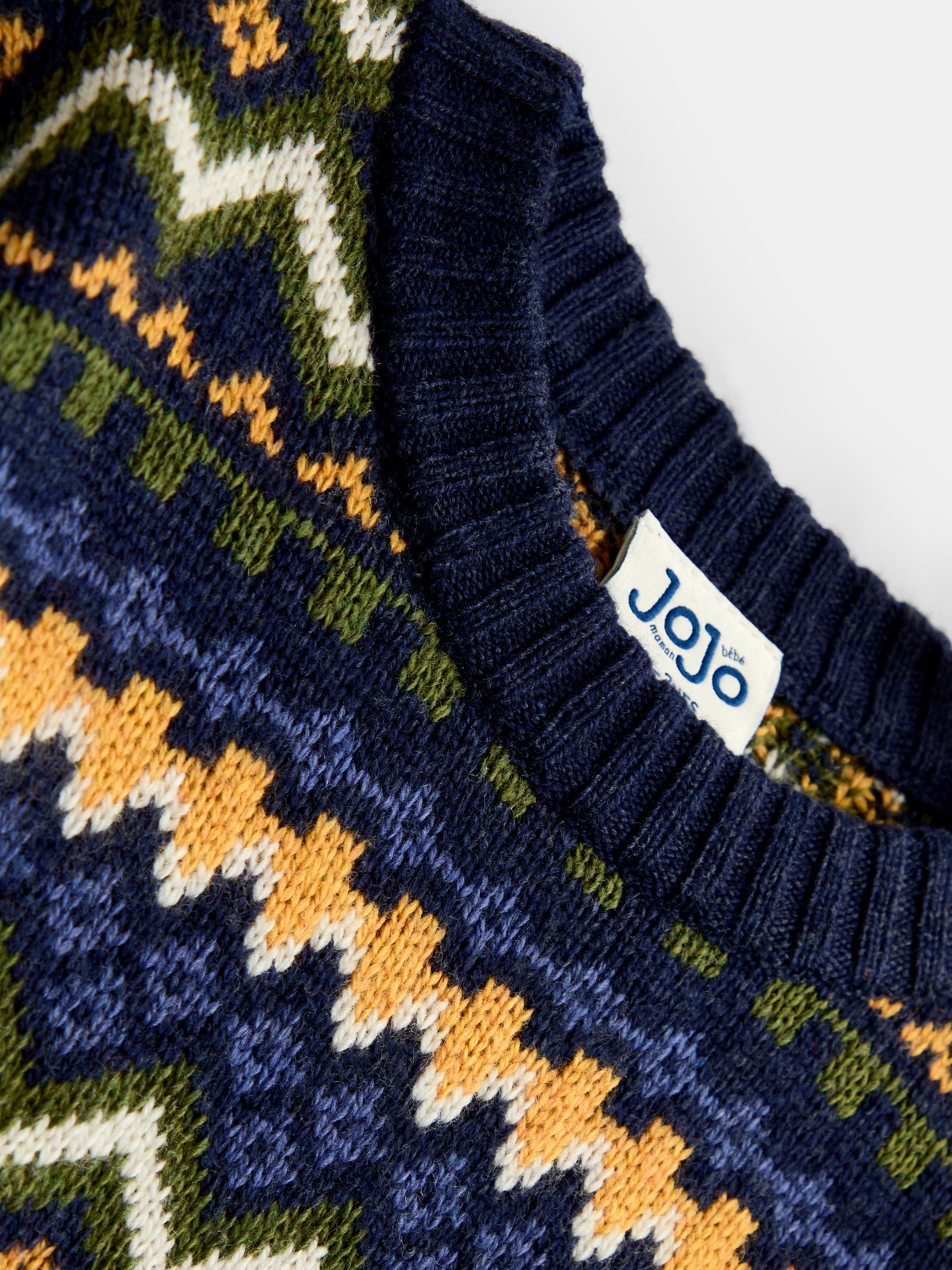 Navy Blue Chunky Fairisle Jumper - Image 4 of 5