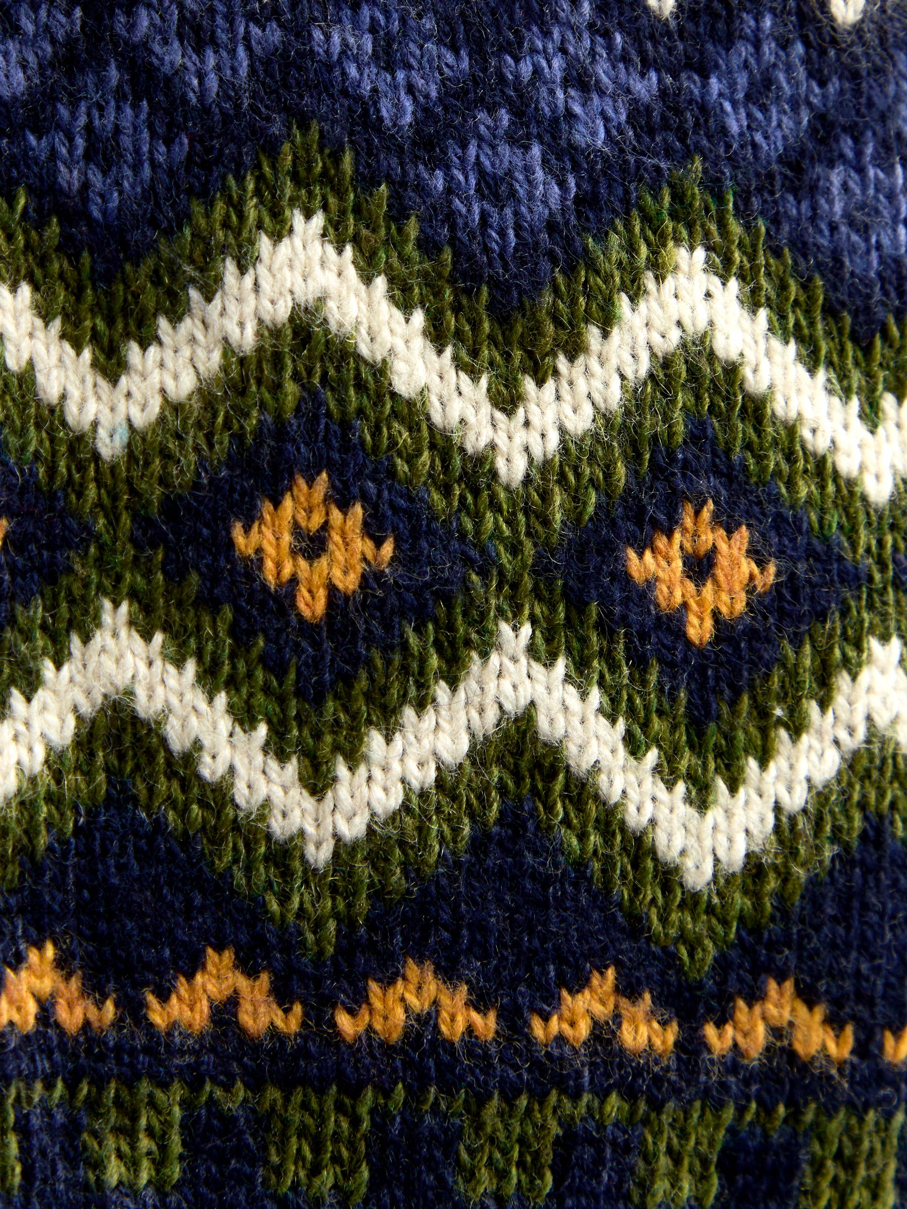 Navy Blue Chunky Fairisle Jumper - Image 5 of 5