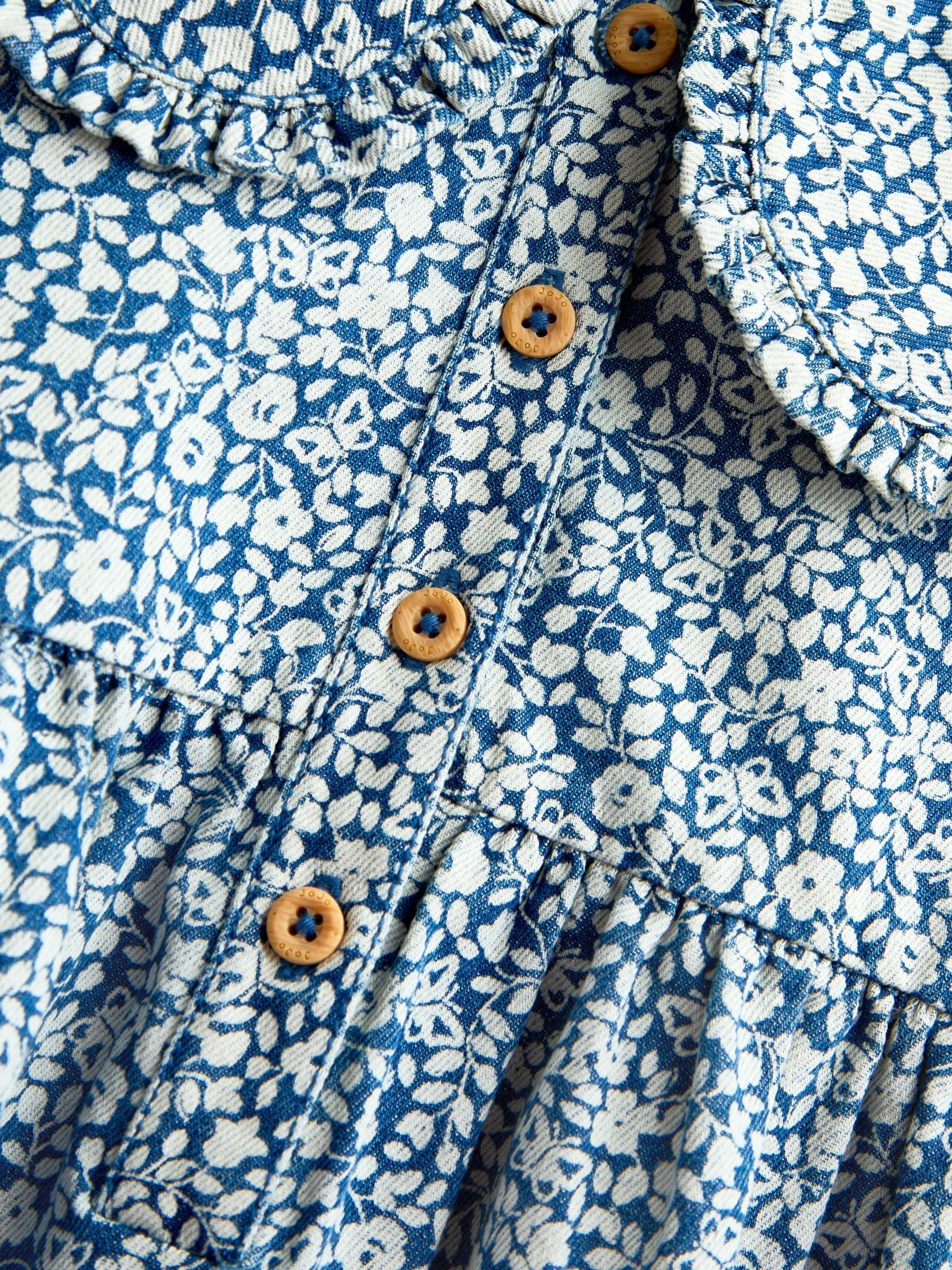 Blue Printed Denim Ditsy - Image 3 of 4