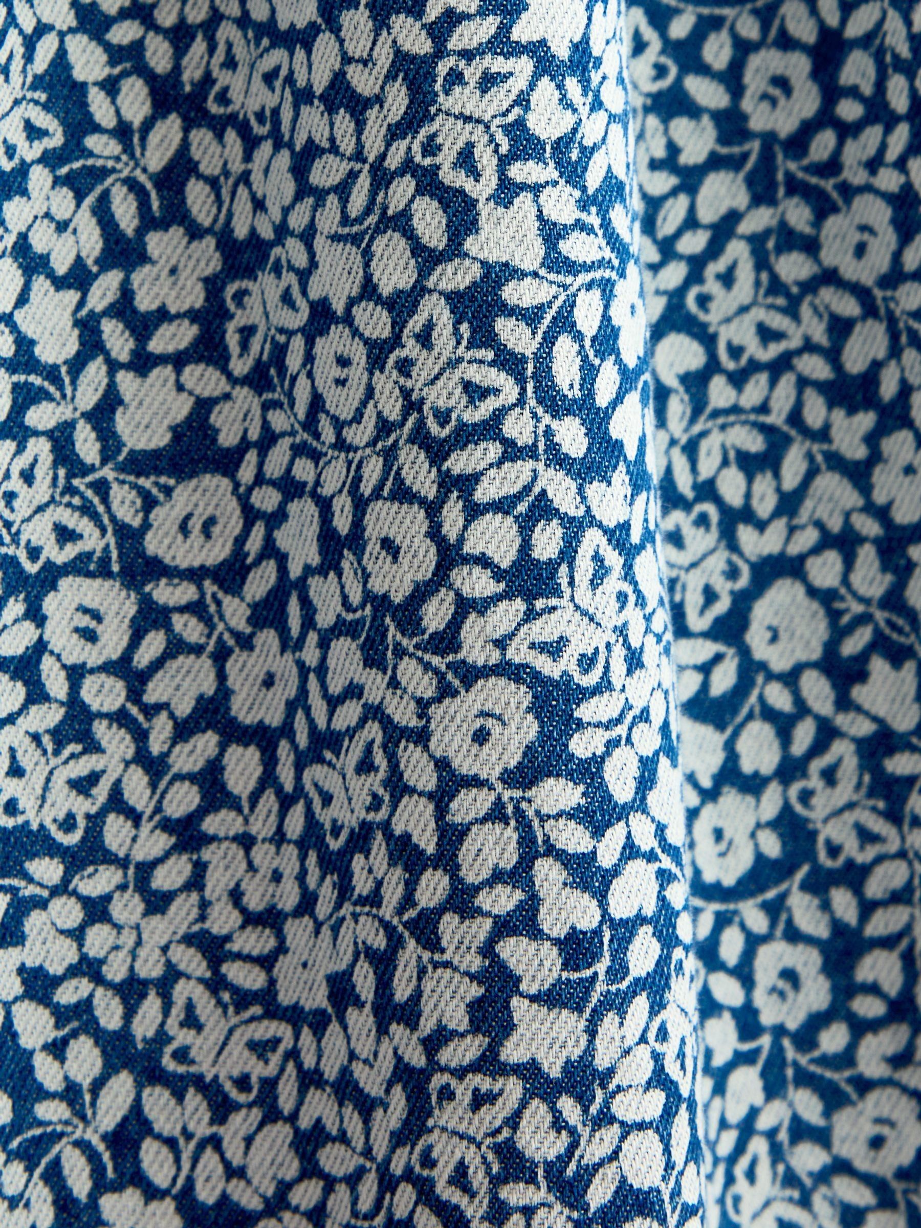 Blue Printed Denim Ditsy - Image 4 of 4